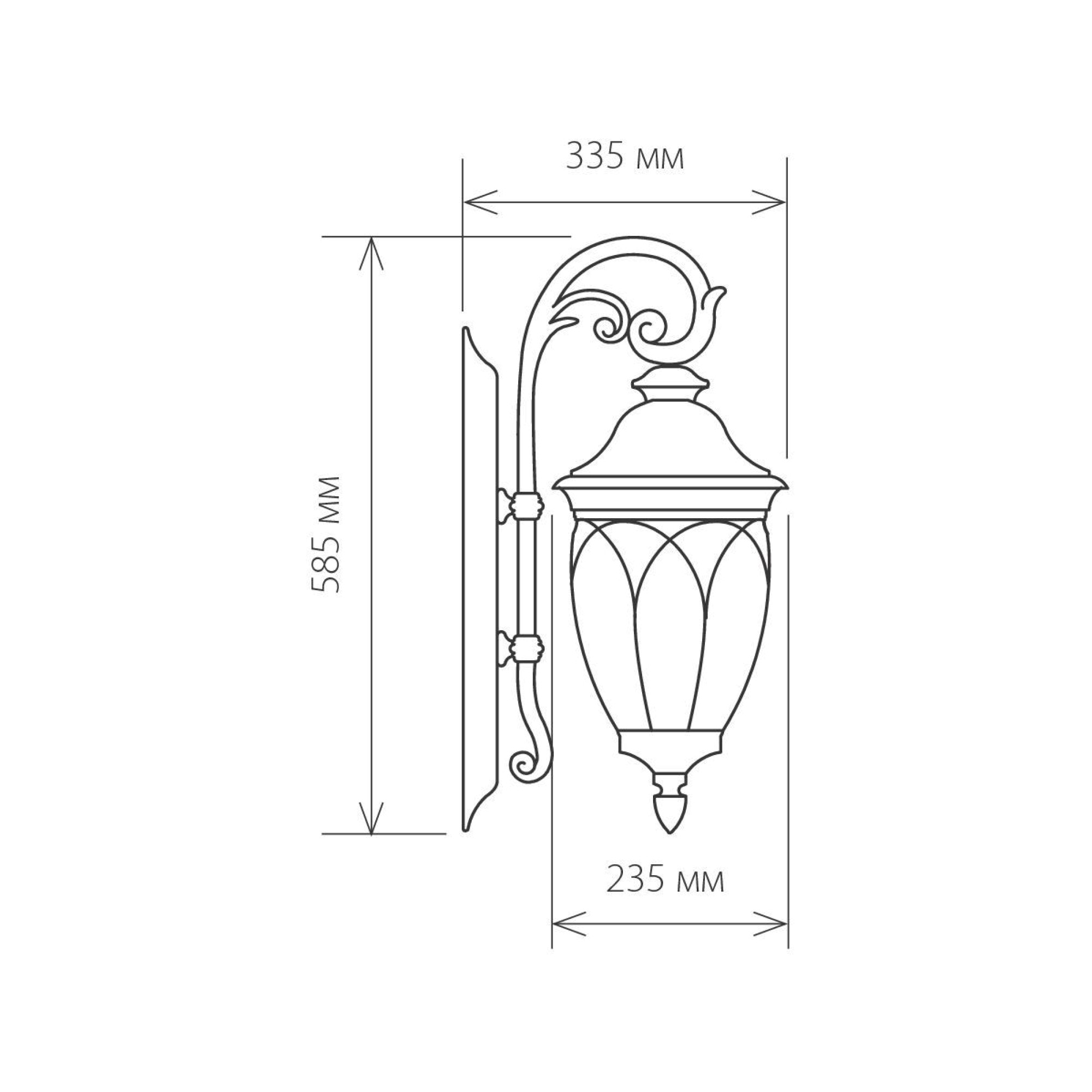 Светильник настенный декоративный Е27 60W Sagitta D черное золото Elektrostandard (распродажа)