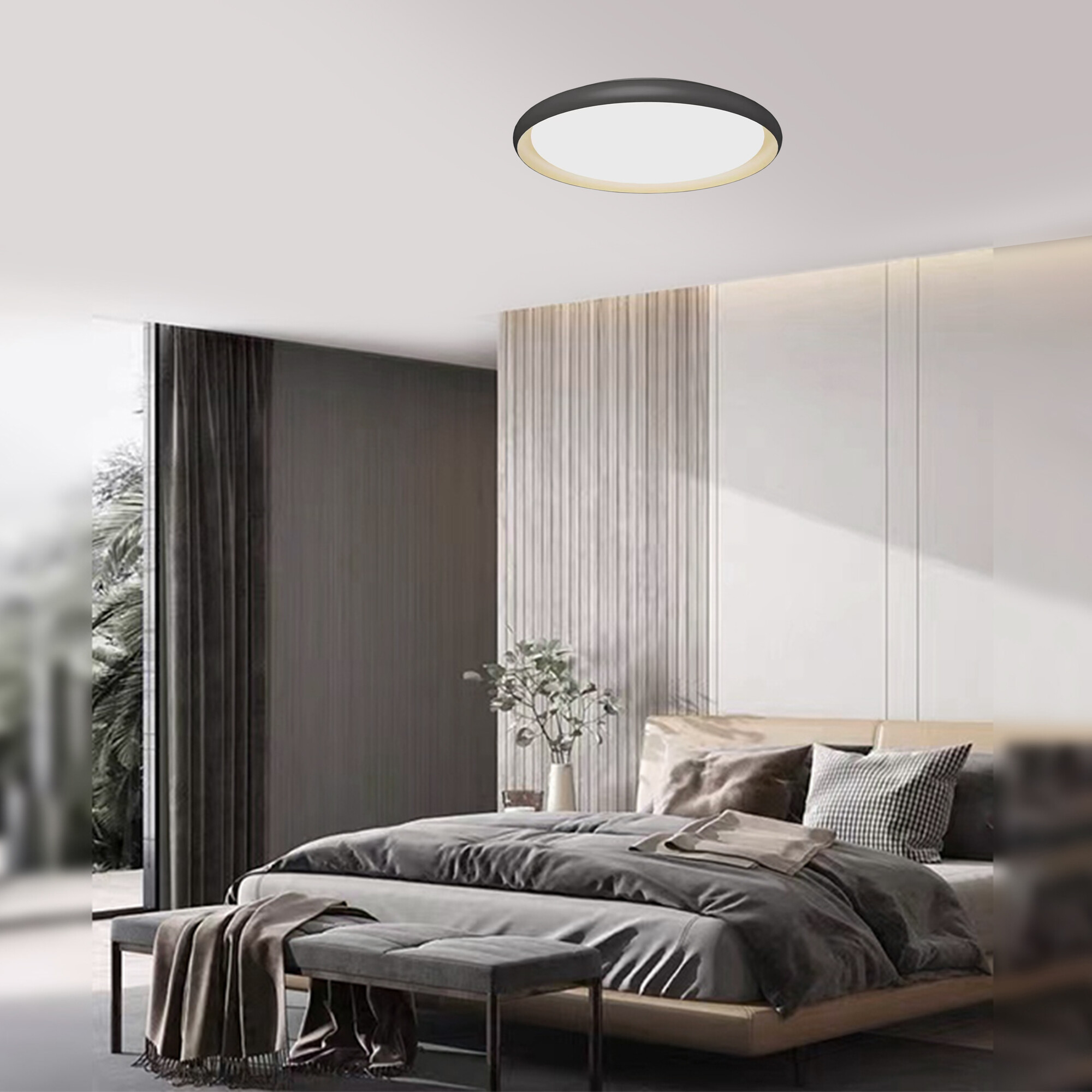 Светильник накладной светодиодный 32 Вт 5760 Лм Чёрный/Золото Signimpress