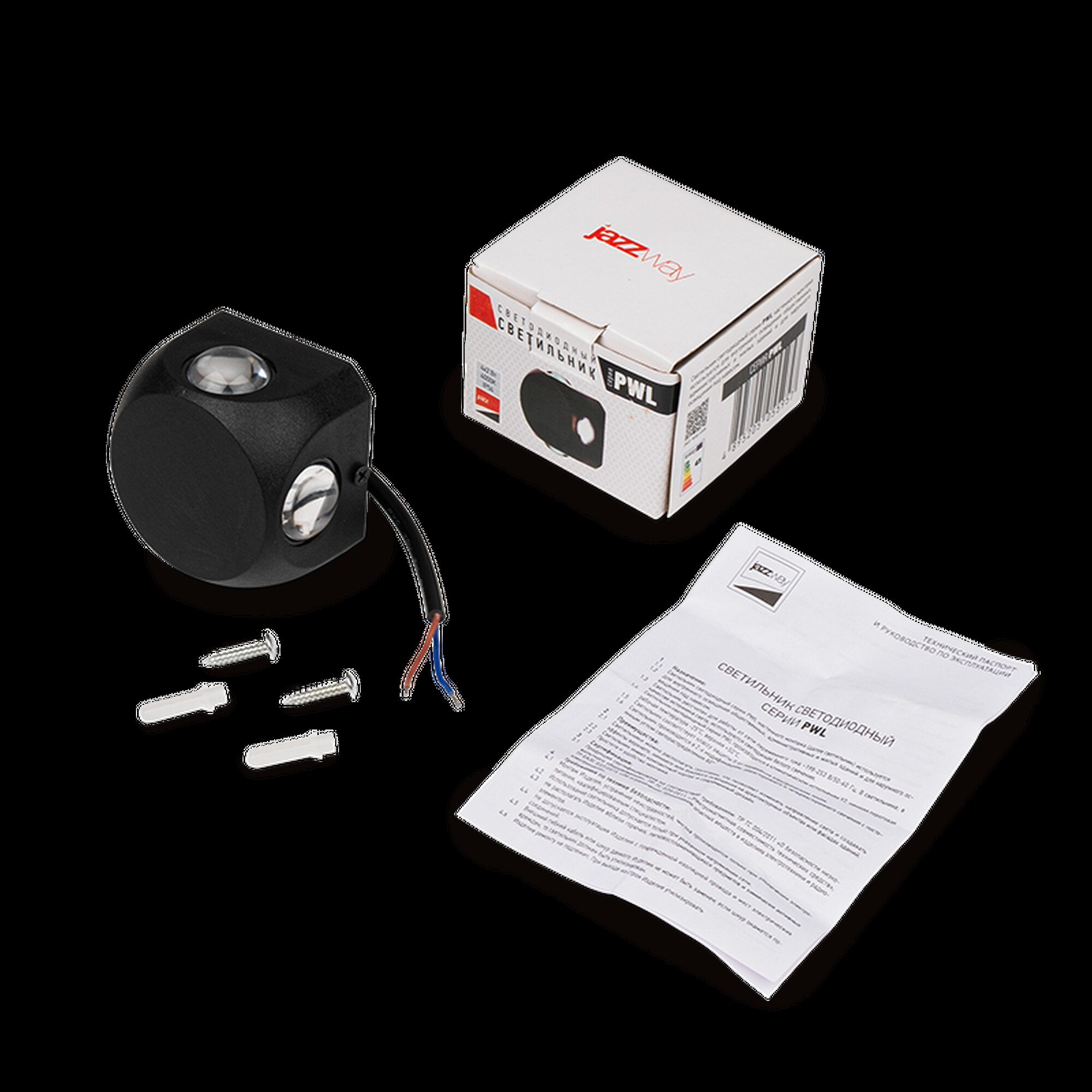 Светильник светодиодный фасадный PWL-07575/80D 4x2w 4000K BL IP54 Jazzway 