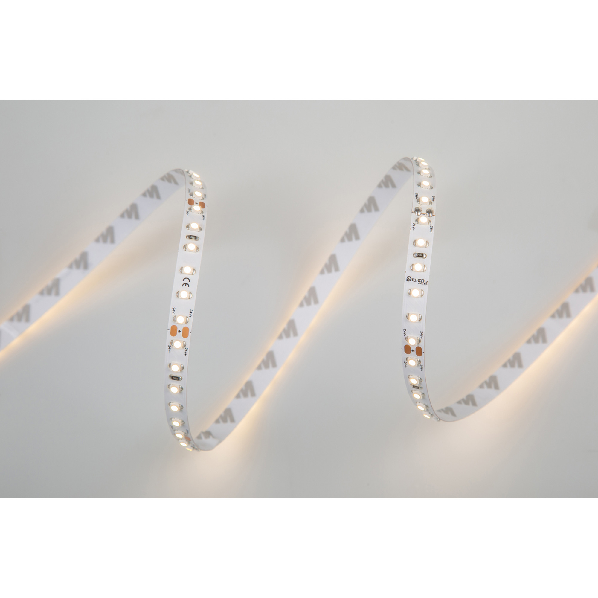 Лента светодиодная LUX3528 120LED/м 9,6Вт/м 24В IP33 Цвет:Теплый белый (3000K) (1метр) SWG