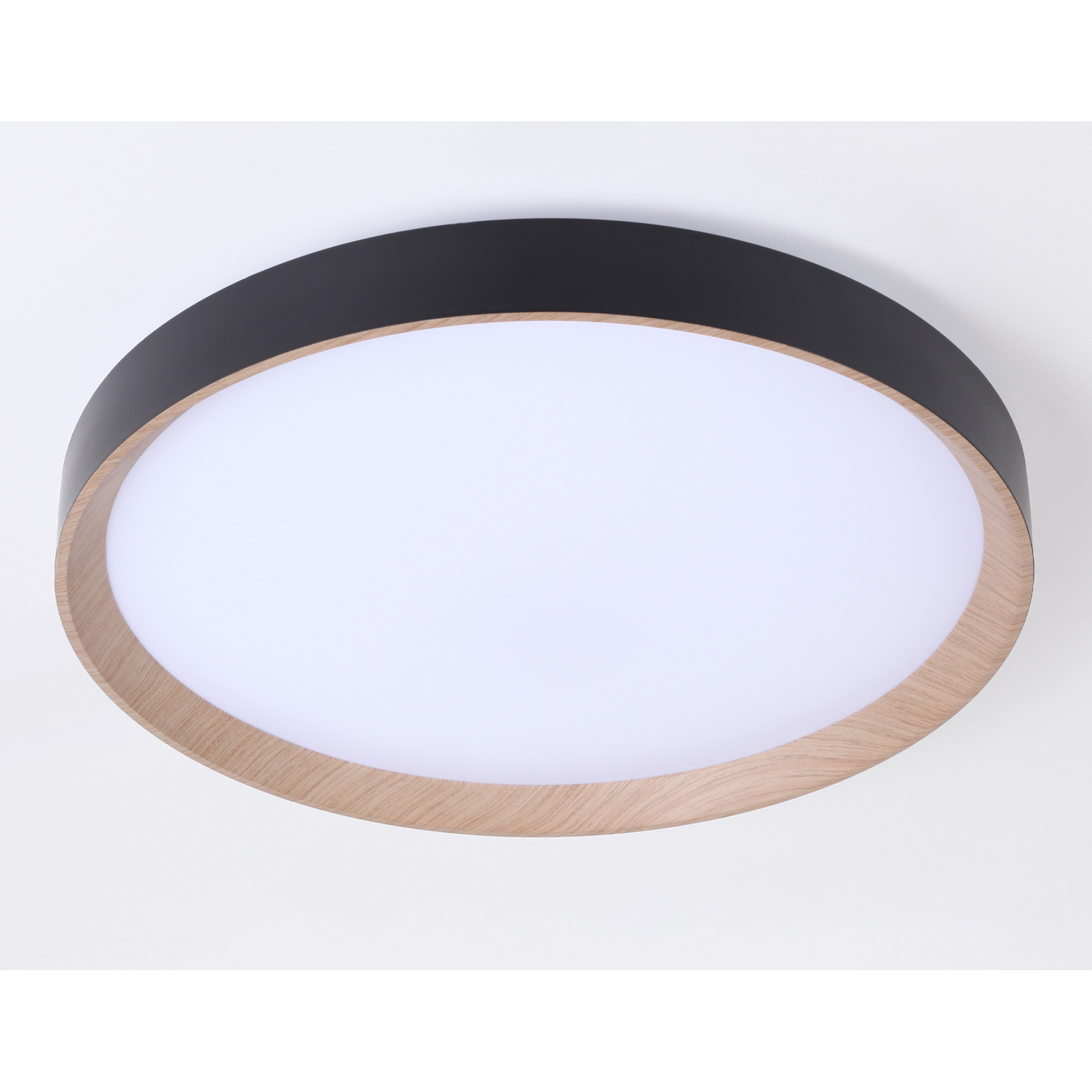 Потолочный светильник черный/светлое дерево IP20 60W D490*80 (ПДУ ИК) Ambrella light