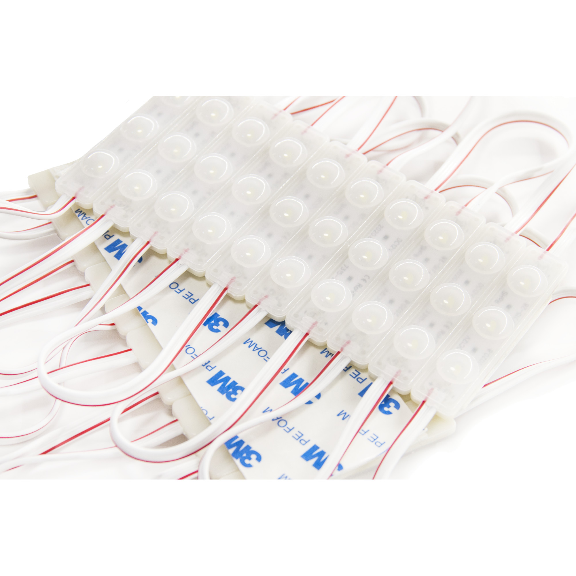 Модуль светодиодный 3 SMD 2835 1,2Вт 110Лм 6000К-6500К (с линзой 170) 3М -1шт. SignImpress