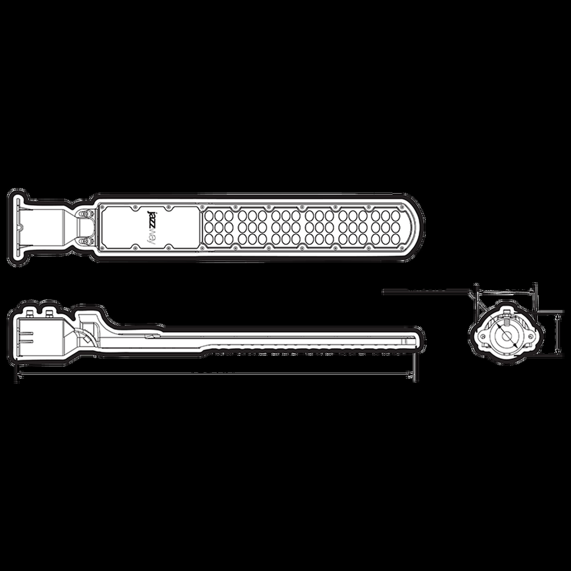 Светильник светодиодный консольный PSL 09 150W 5000K GR IP65 Jazzway 