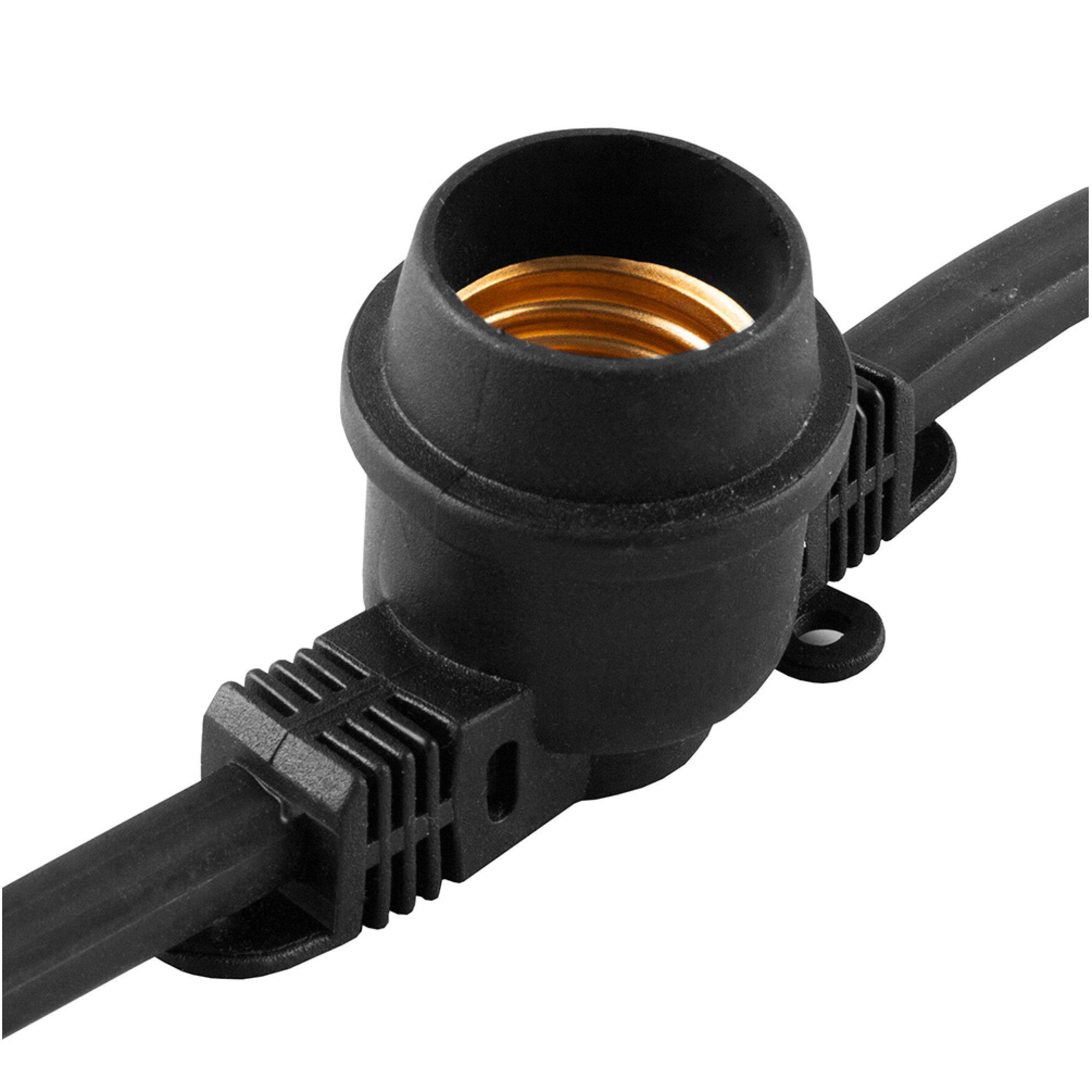 Гирлянда CL25-25 Белт-Лайт, 100 E27, шаг 25cm черный, 25м +1,5м IP65 Feron 