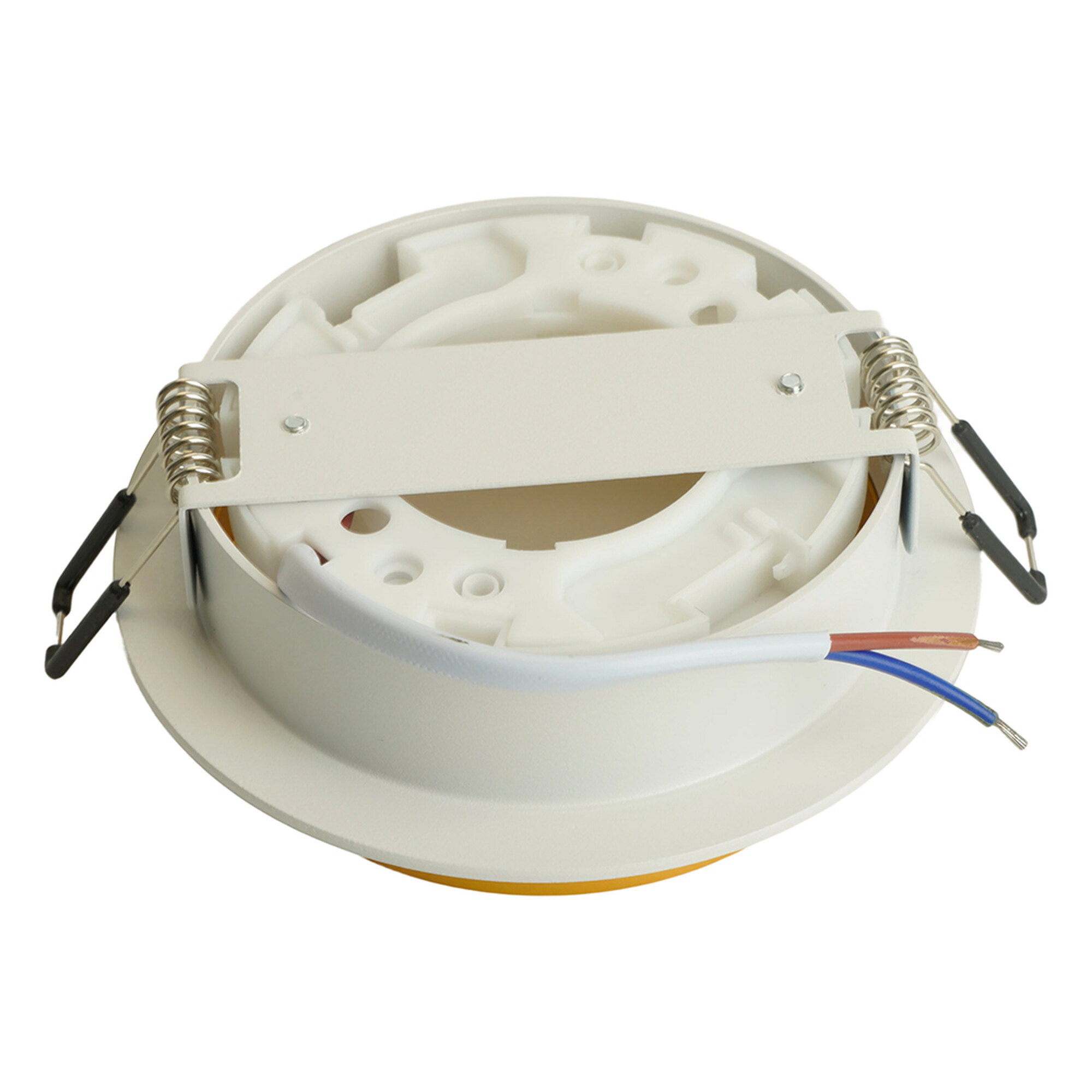 Светильник потолочный встраиваемый, 15W 230V GX53, белый + золото, круг, без лампы, DL507 Feron