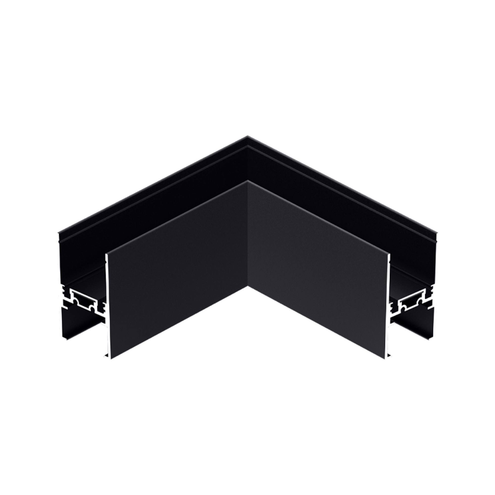 Коннектор угловой 90гр к шинопроводу однофазному магнитному Strength Чёрный SignImpress