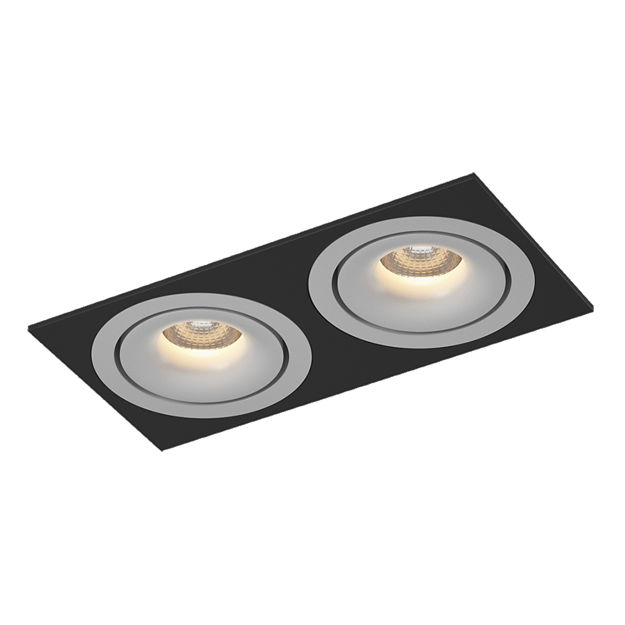 Рамка двойная квадрат для COMBO 4, черная SWG