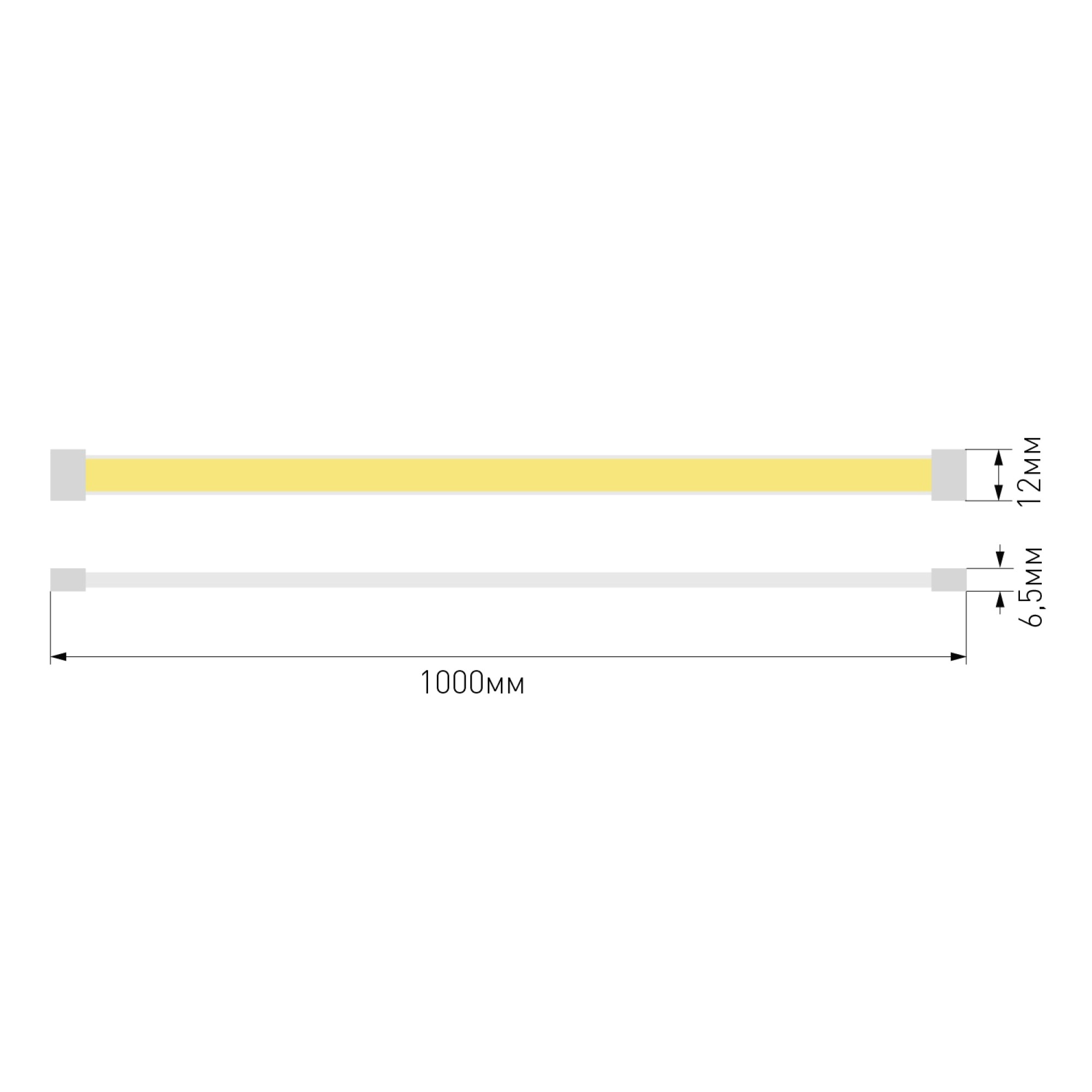 Лента светодиодная ПРО COB, 480 LED/м, 10 Вт/м, 24В, IP67, Цвет: Холодный беый (1м.) SWG