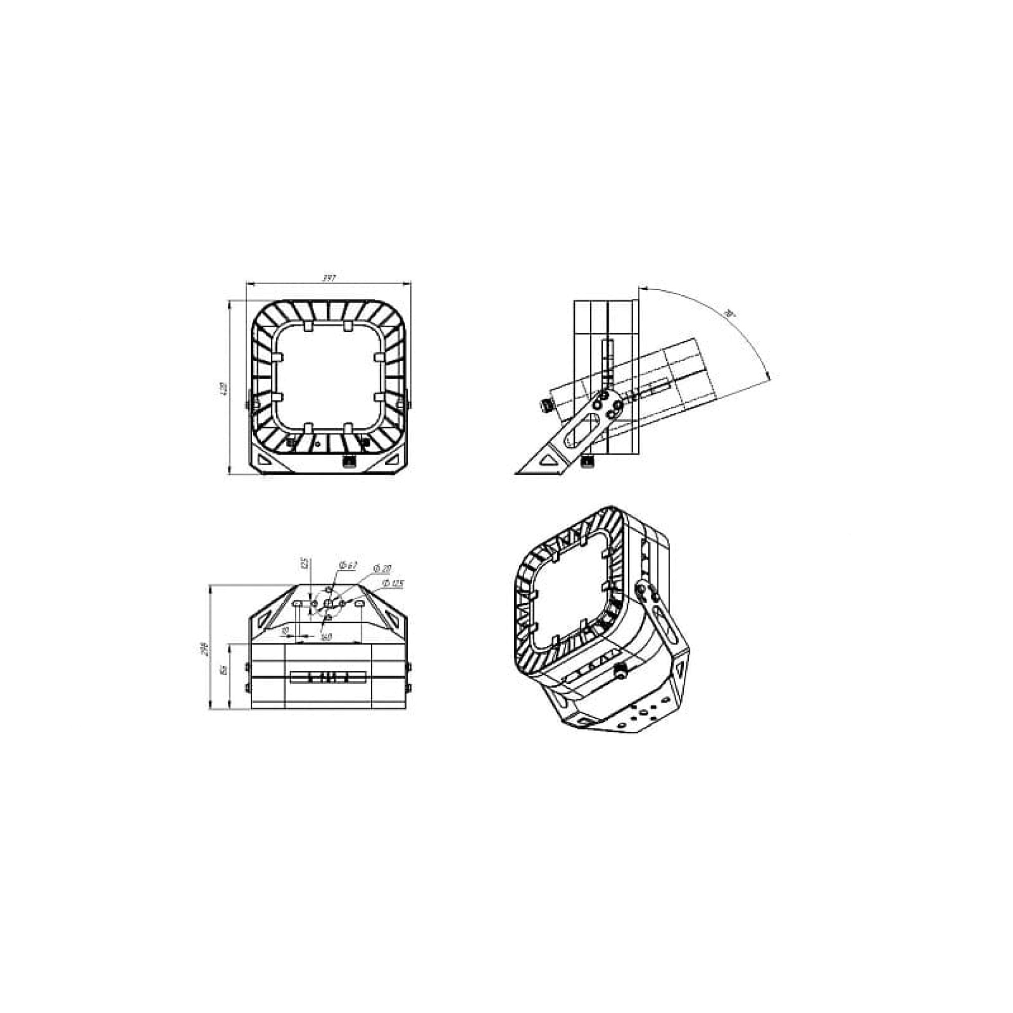 Светильник светодиодный FFL 01-450-750 (-F20/-F40) (450 Вт, до 57460 Лм, 15 кг) Ферекс (распродажа)