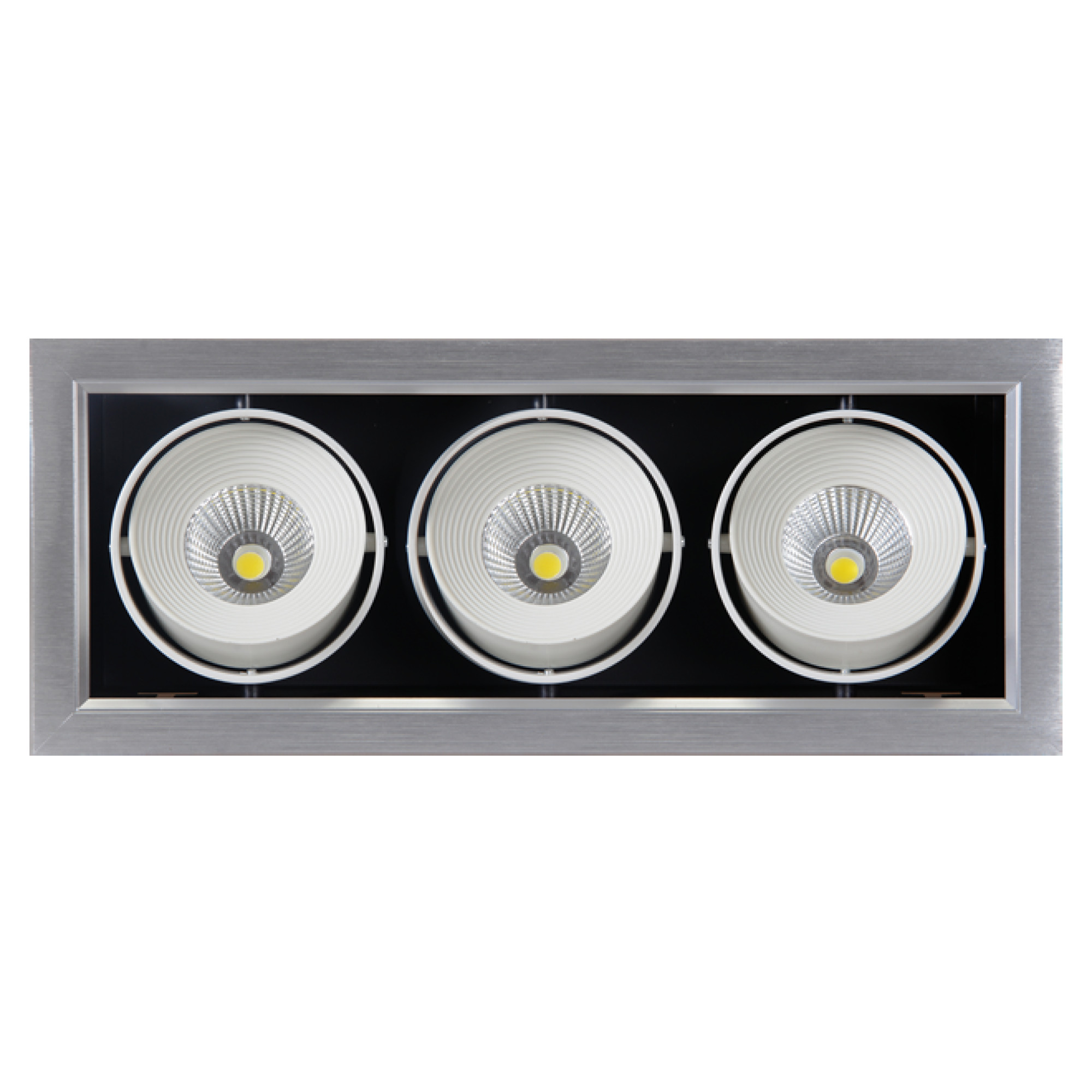 Светильник встраиваемый квадрат поворотный PSP- S 113 3*9W 4000K 24° GREY карданный IP40 Jazzway