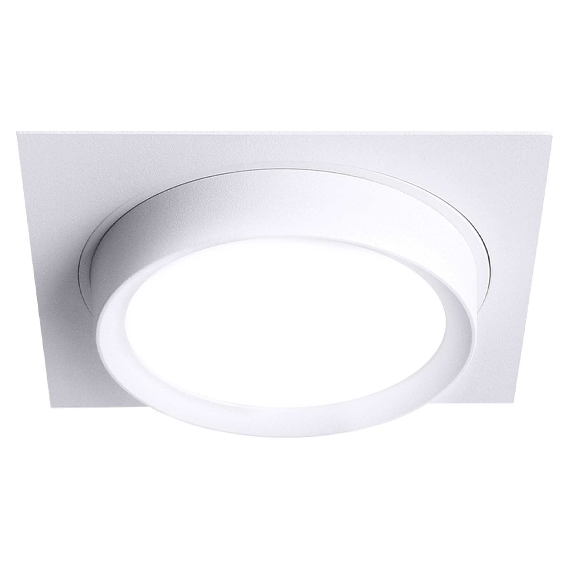 Светильник встраиваемый GX53 с накладкой квадрат Белый SignImpress