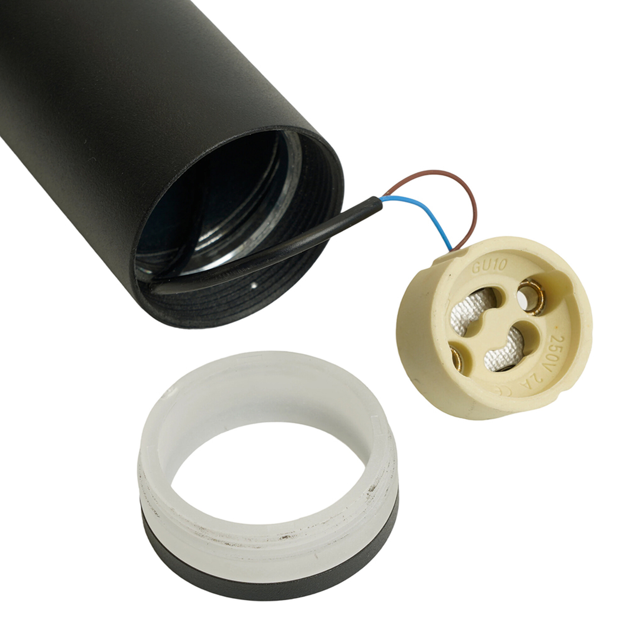 Светильник потолочный на подвесе MR11 35W, 230V, черный, D40*H250 ML1008 Feron