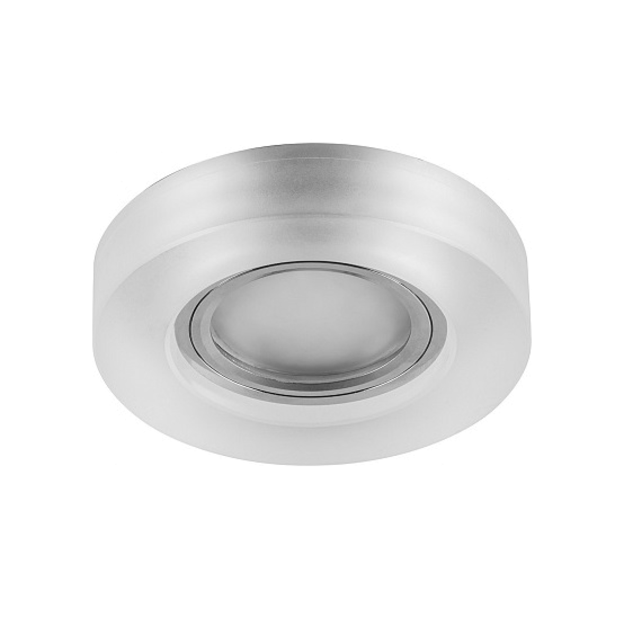 Светильник встраиваемый с подсветкой CD8080 15LED 4000K MR16 белый матовый, хром Feron