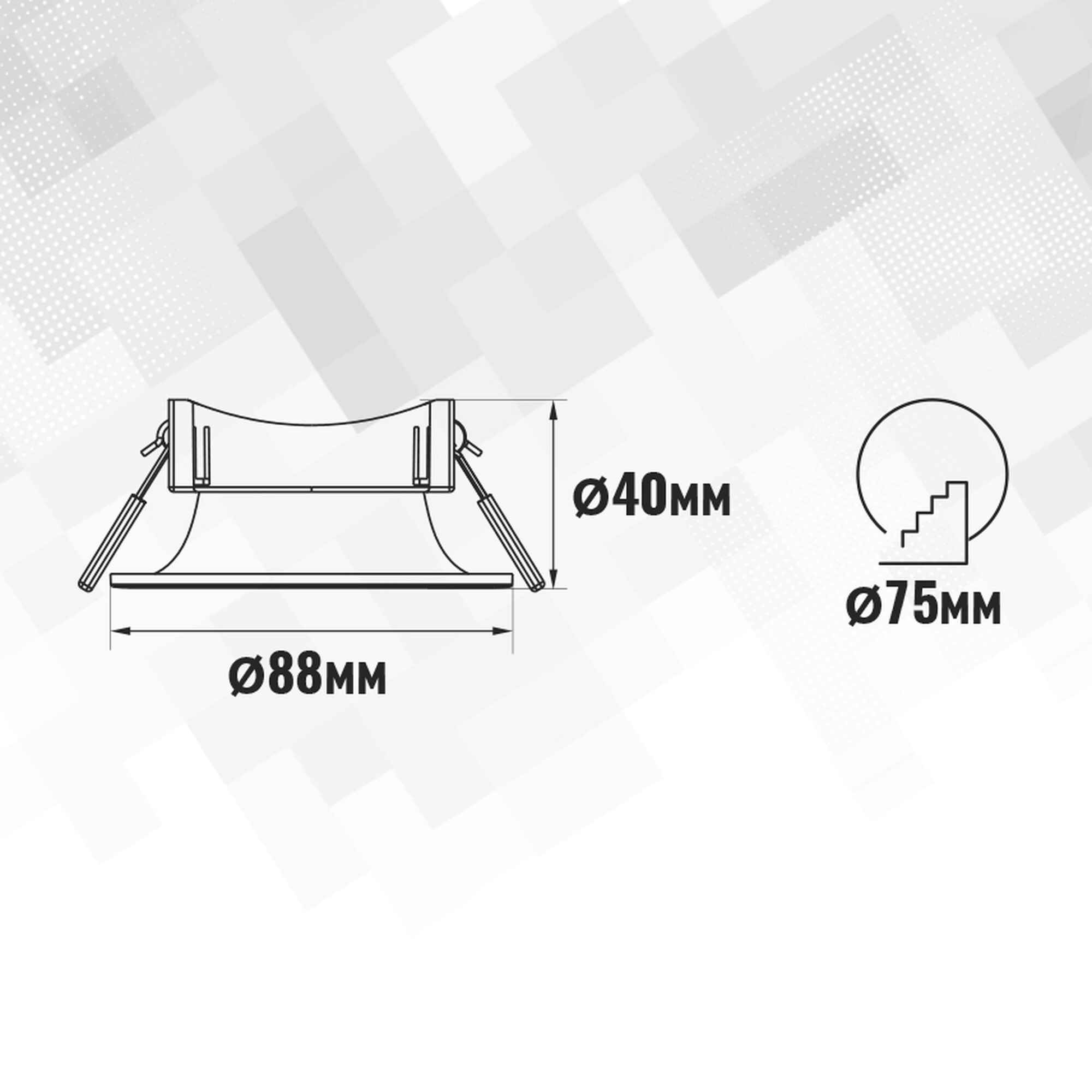 Светильник встраиваемый GU5.3 (MR16) круг 47540 Белый SignImpress