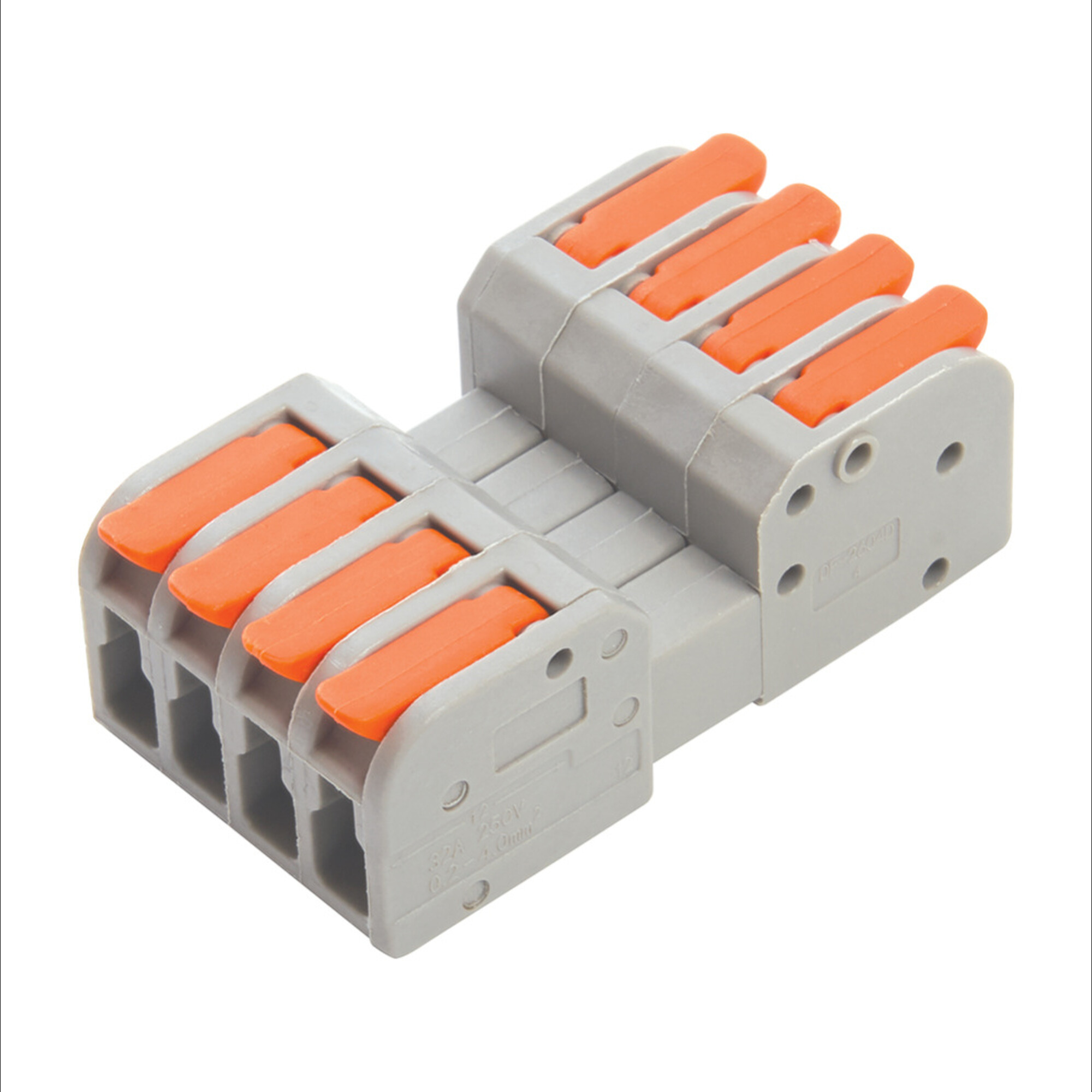 Клемма монтажная компактная для фазных проводников, 4 контактные группы, LD221-424 Feron