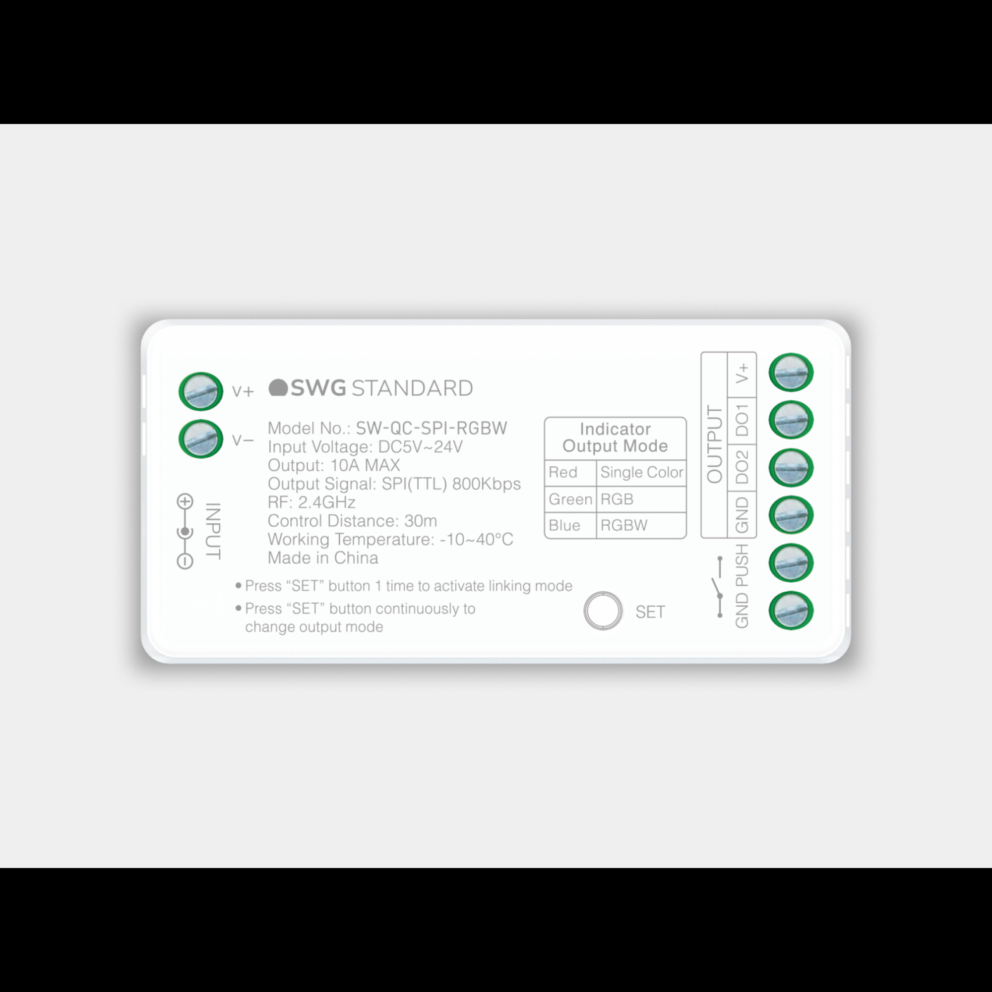 Контроллер универсальный SPI 3 в 1 MONO/RGB/RGBW SWG