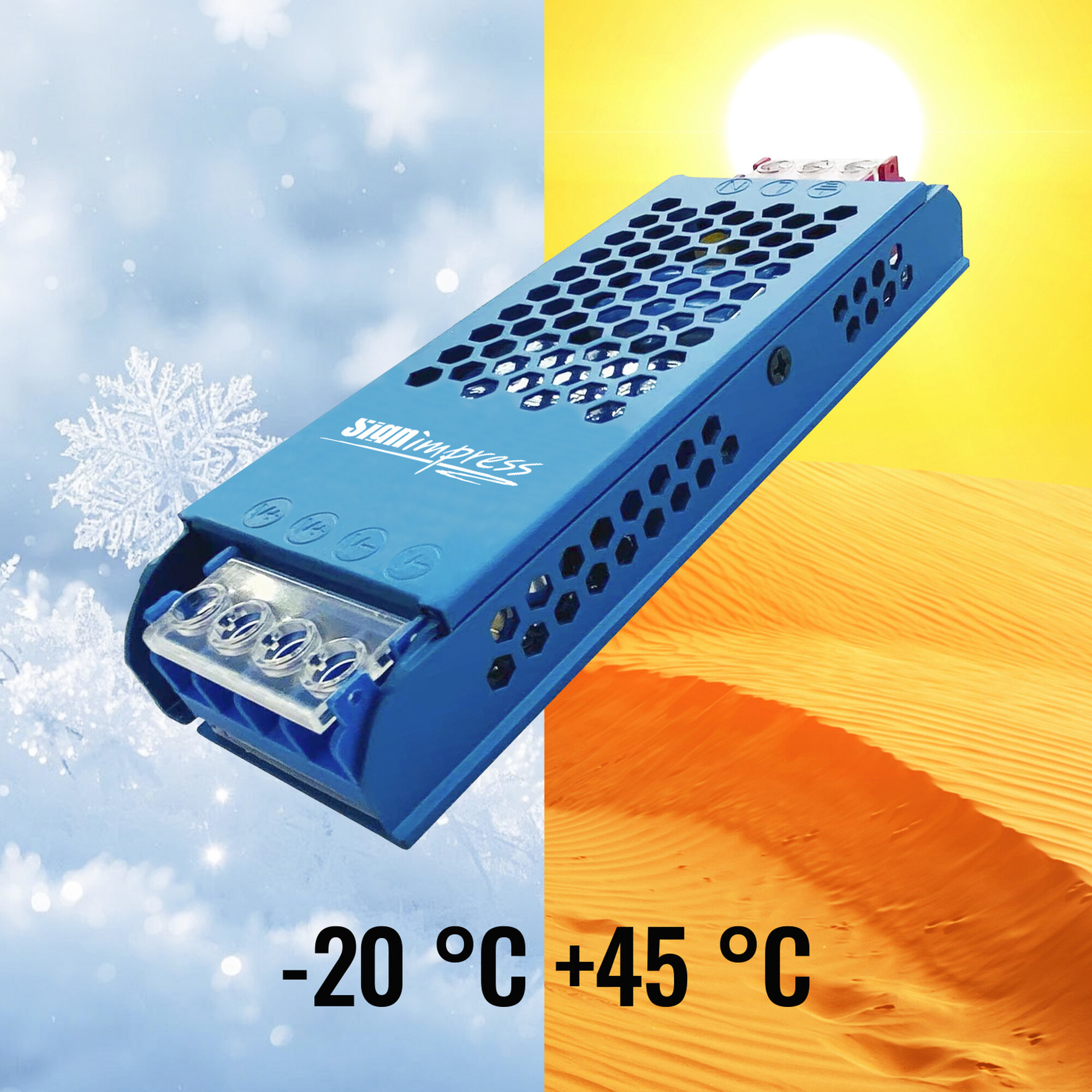 Блок питания ультратонкий 150Вт 24В IP20  SignImpress