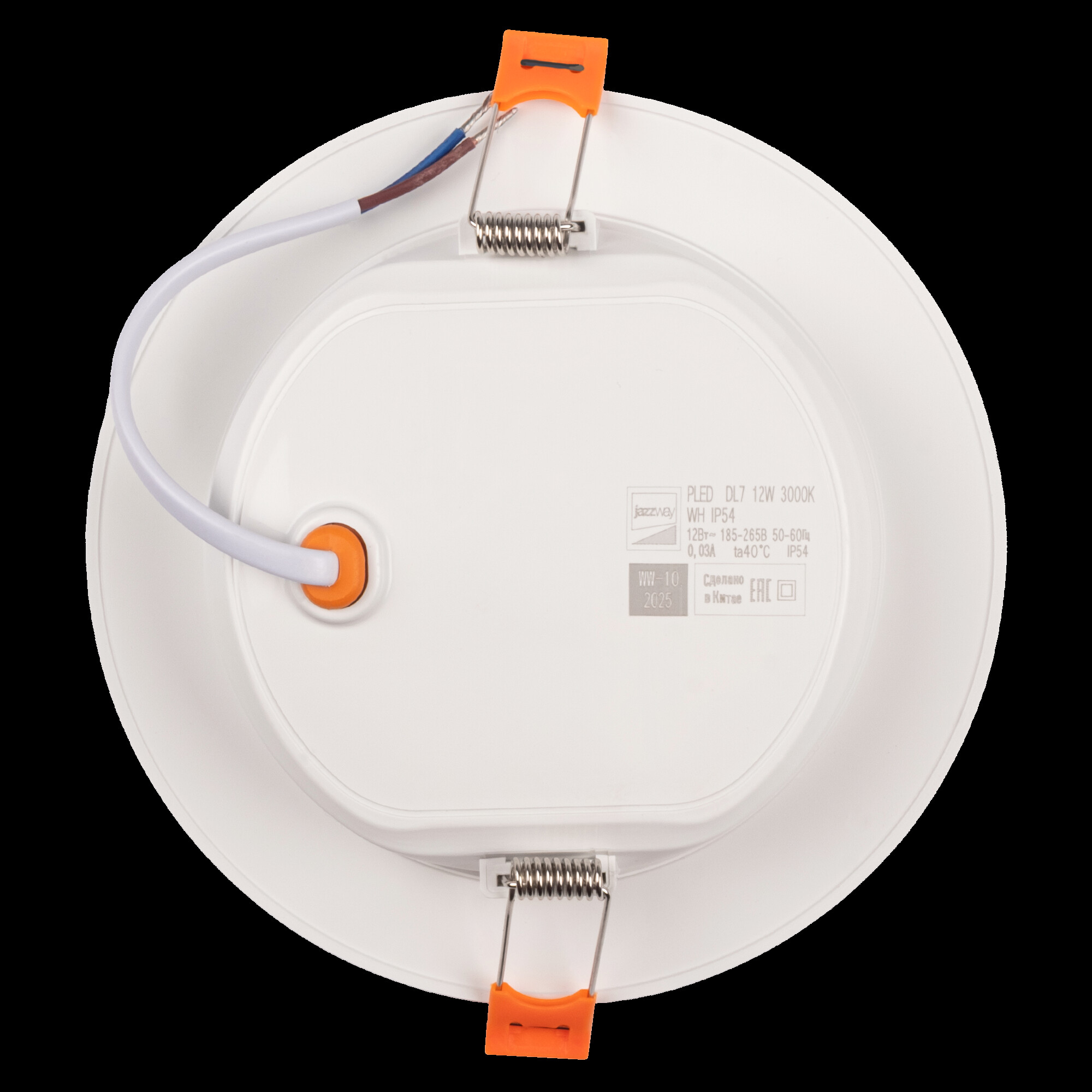 Cветильник светодиодный встраиваемый PLED DL7 12W 3000K WH IP54 Jazzway 