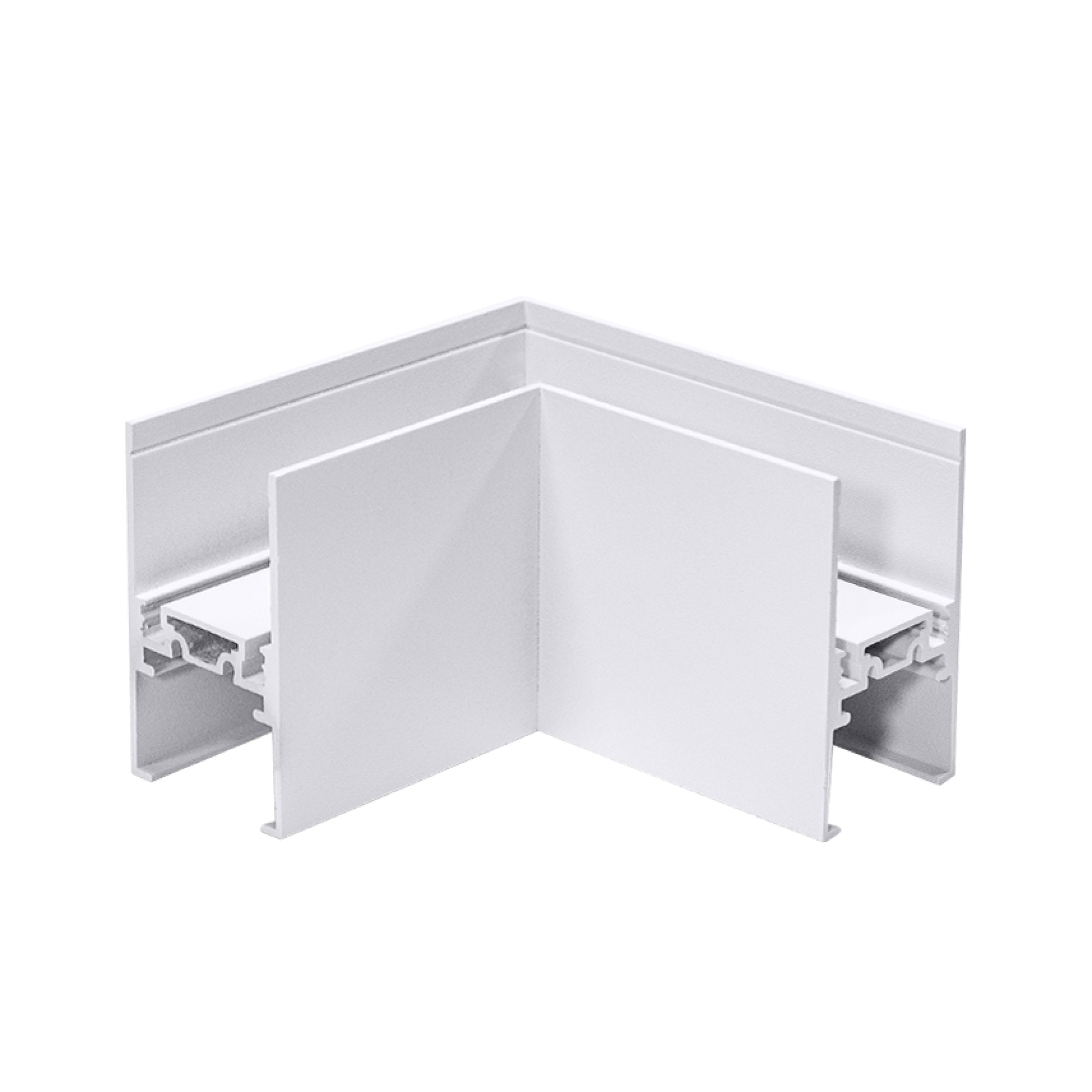 Коннектор угловой 90гр к шинопроводу однофазному магнитному Strength Белый SignImpress