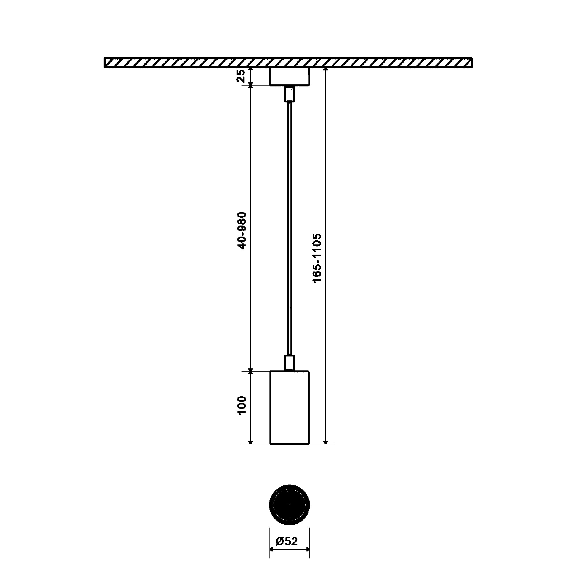 Крепление сменное М6 MINI VILLY для светильников подвесное, цвет белый SWG
