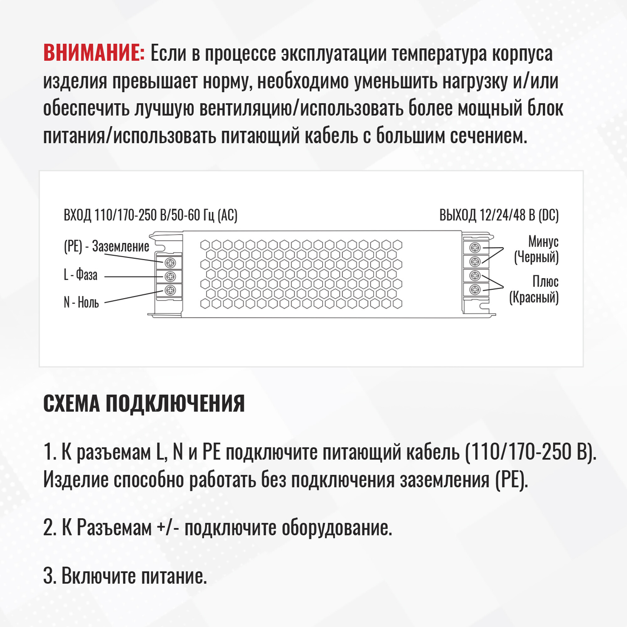 Блок питания ультратонкий 150Вт 24В IP20  SignImpress