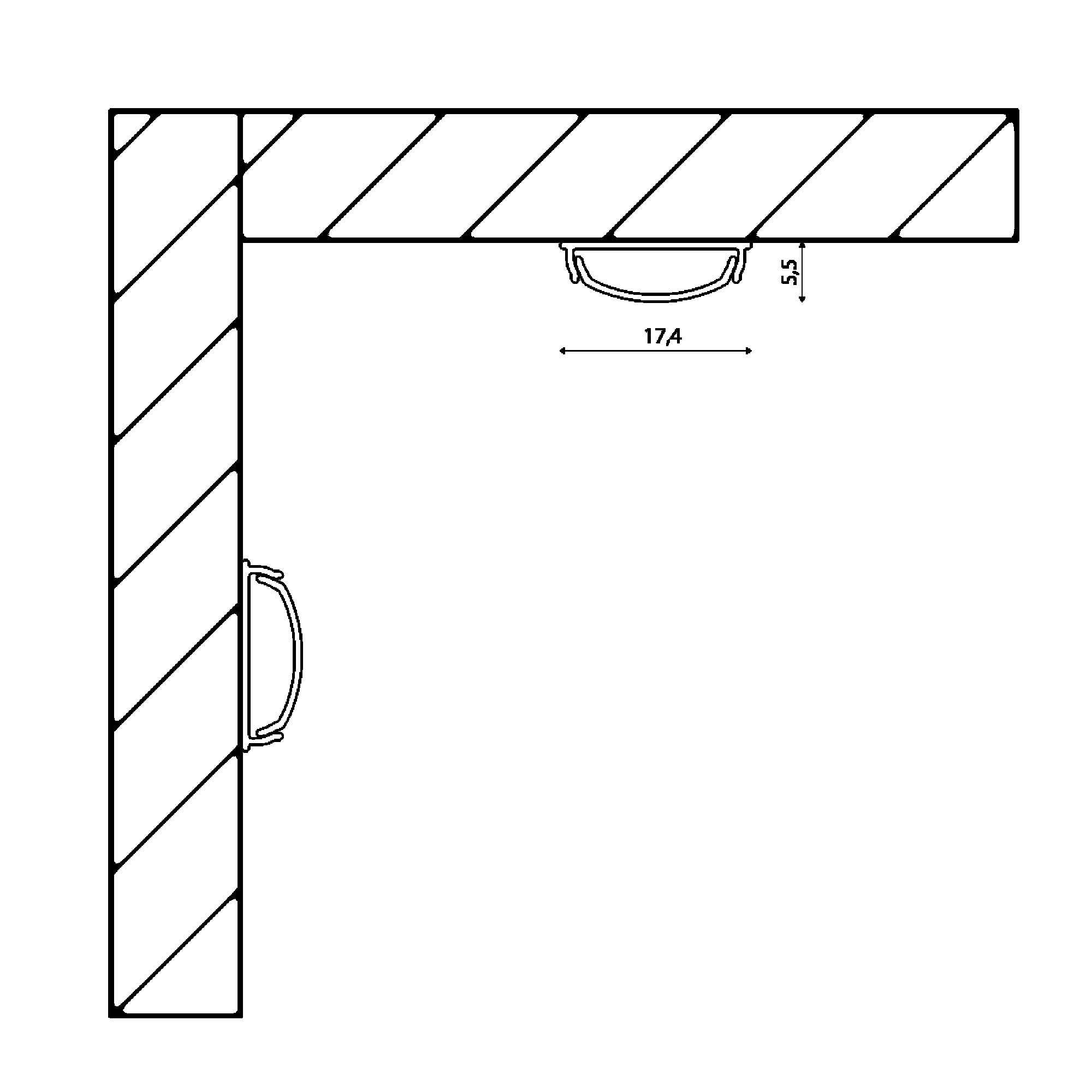 Профиль алюминиевый гибкий ARC-1806FLEX (2м) (комплект) SWG