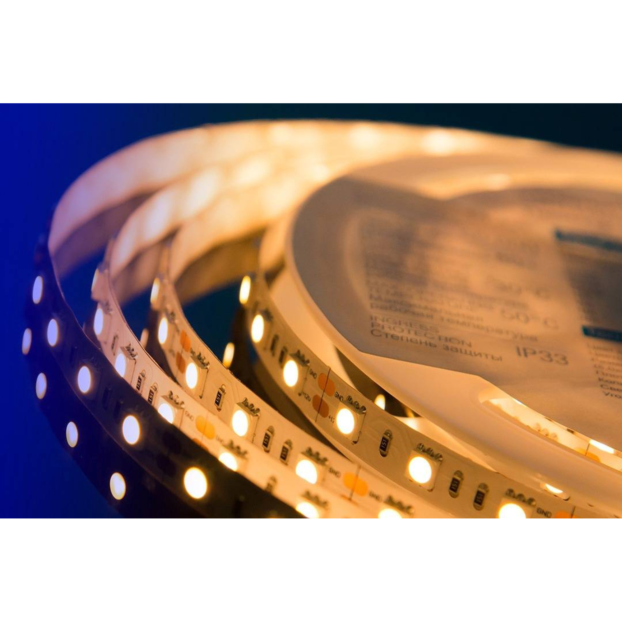 Лента светодиодная LUX5050 60LED/м 14,4Вт/м 12В IP33 Цвет:Теплый белый (2700K) (1метр) SWG