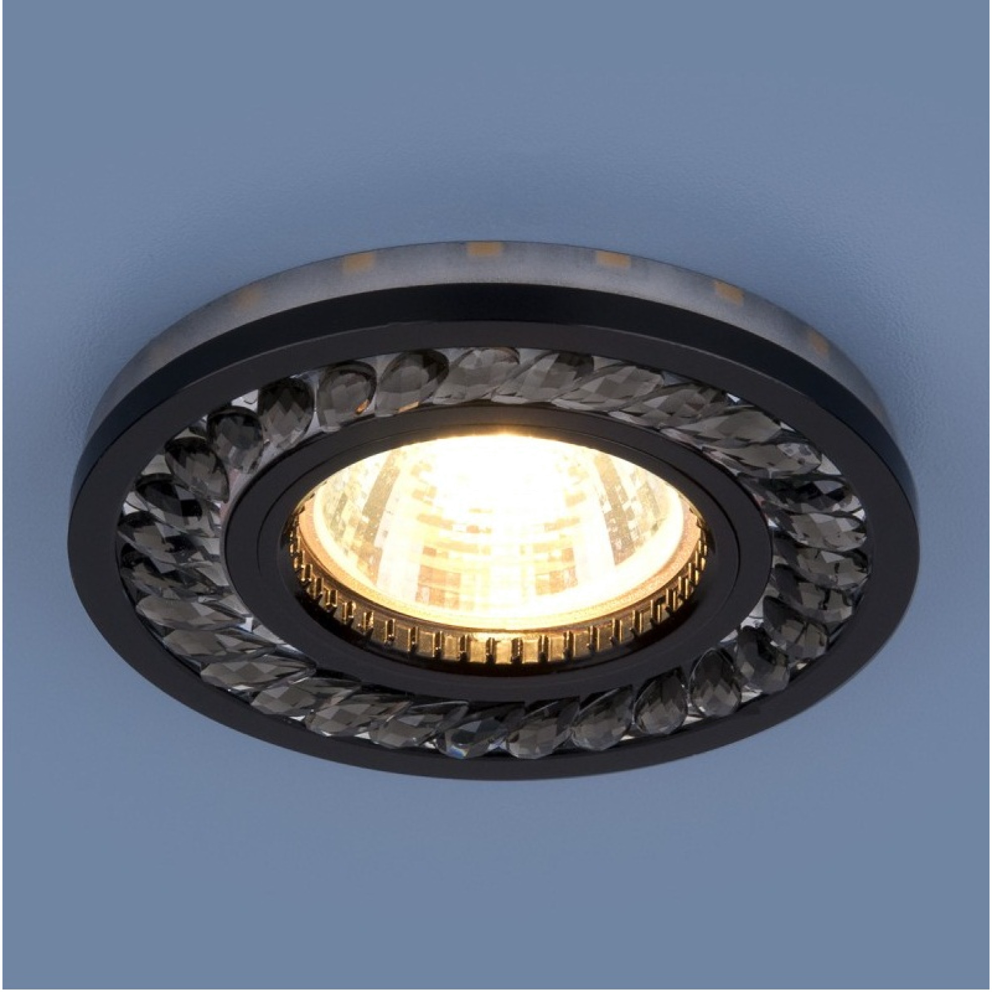 Светильник встраиваемый с подсветкой 8355 MR16 тонированый/черный Elektrostandard (распродажа)