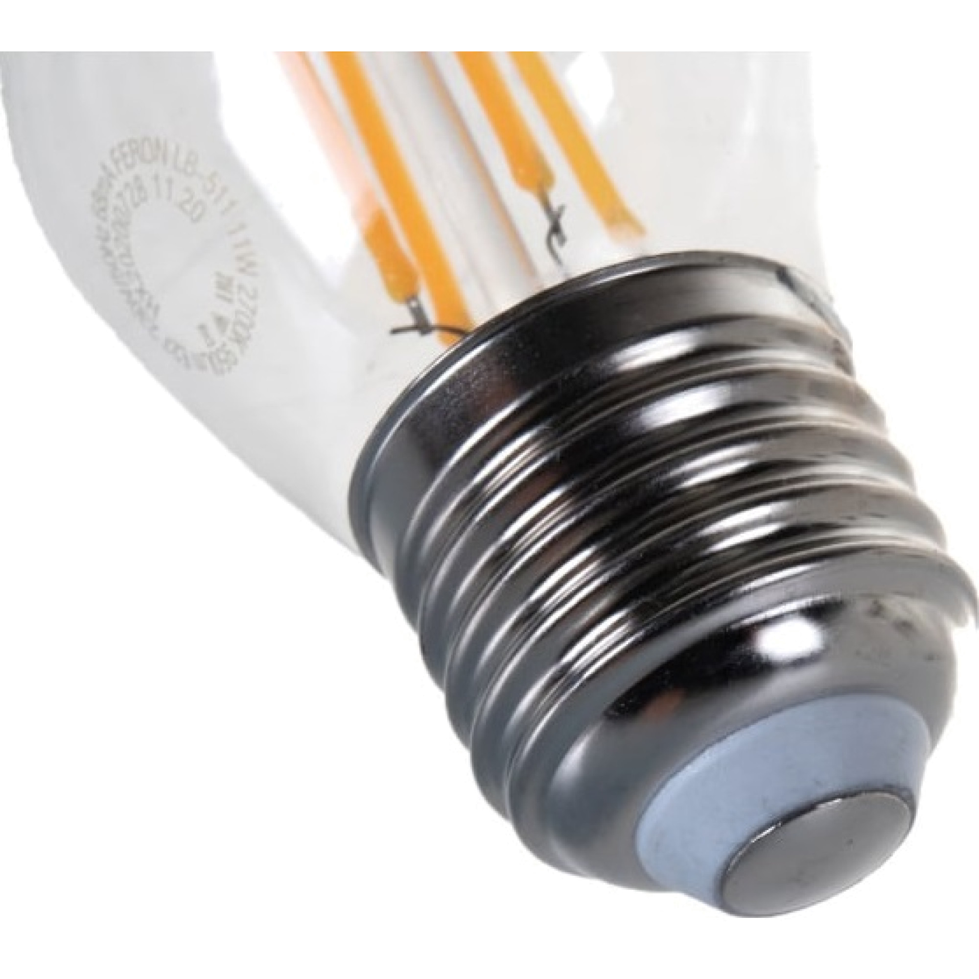 Лампа светодиодная (11W) 230V E27 2700K прозрачная, LB-511 Feron