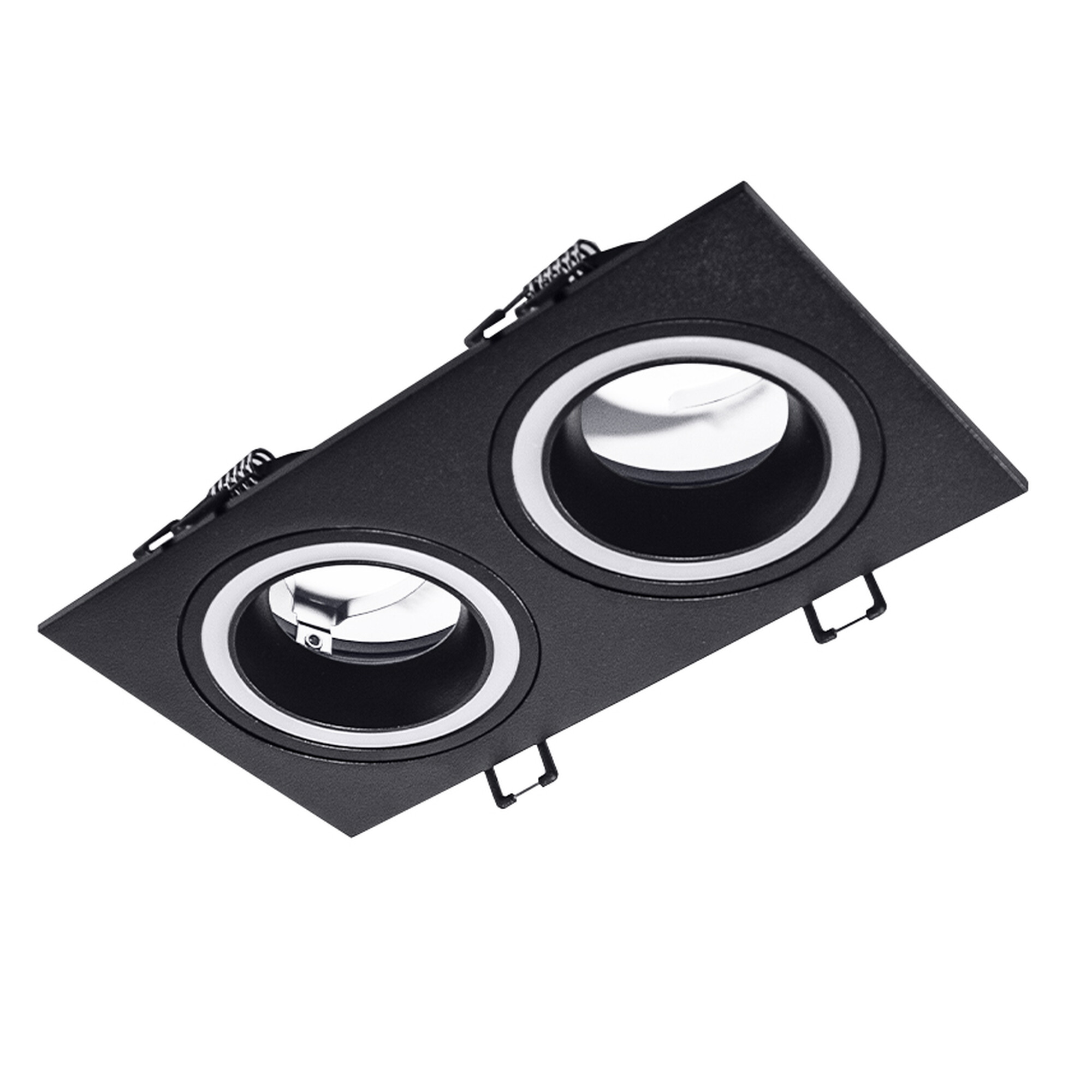 Светильник встраиваемый GU5.3 (MR16) с акрилом прямоугольник 47563 Чёрный SignImpress