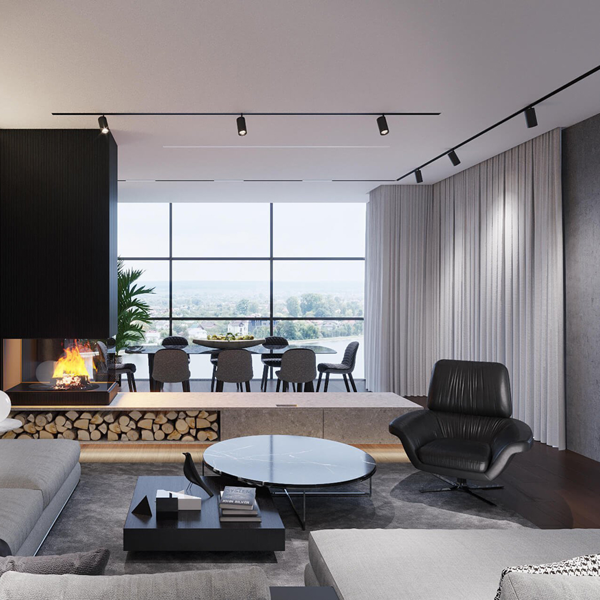 Светодиодный светильник AL103 трековый однофазный на шинопровод 40W 4000K, 35 градусов, черный Feron