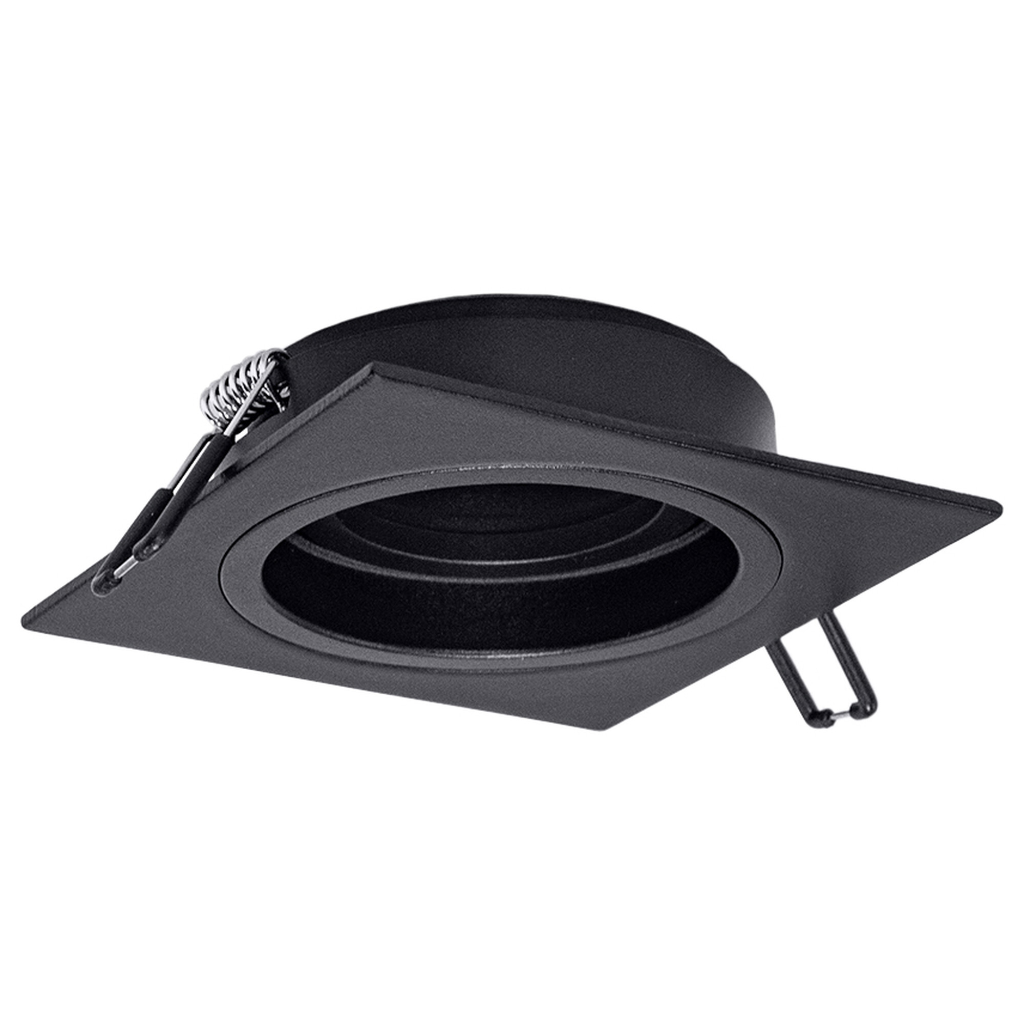 Светильник встраиваемый поворотный GU5.3 (MR16) квадрат 010109 Чёрный SignImpress