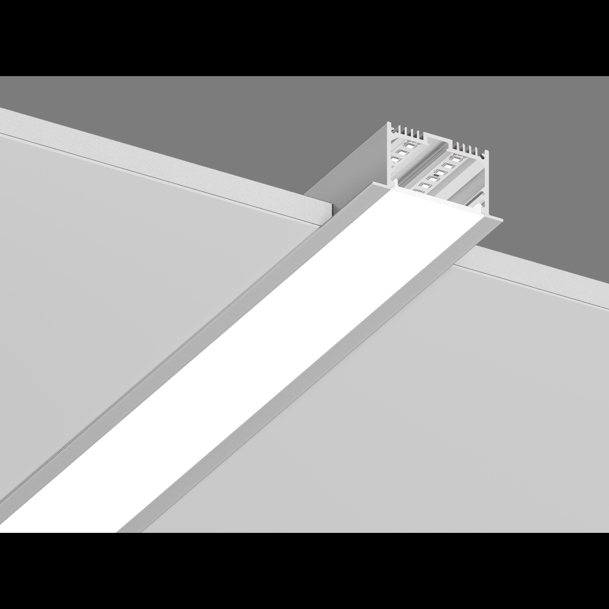 Встраиваемый алюминиевый профиль LE.6332-R SWG