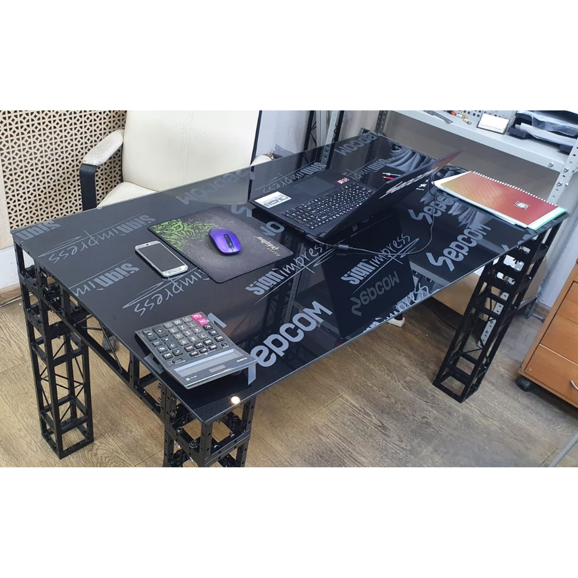 Фермы металлические Line 22*22*50cm, цвет черный, SignImpress