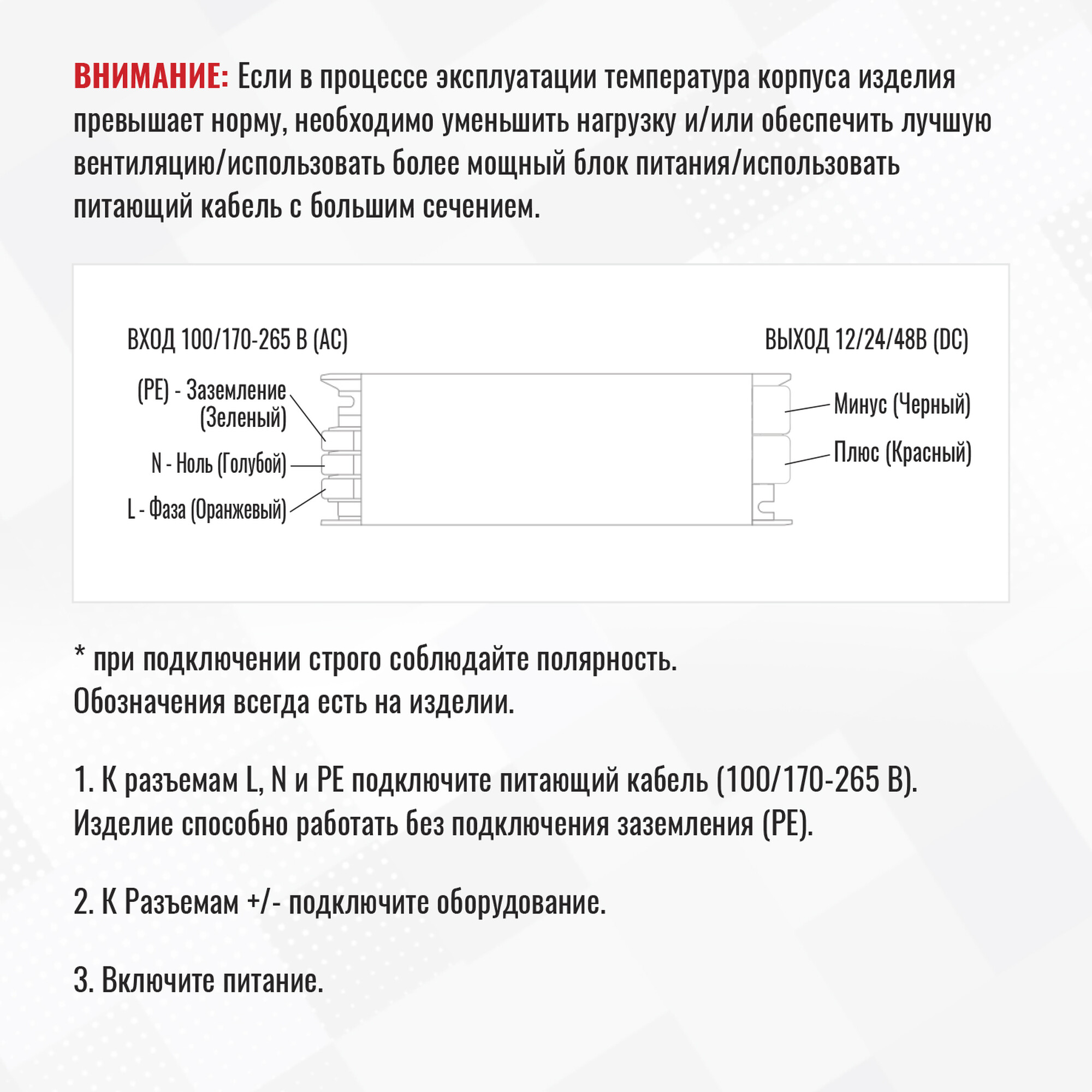 Блок питания ПРО 60Вт 24В IP20 SignImpress