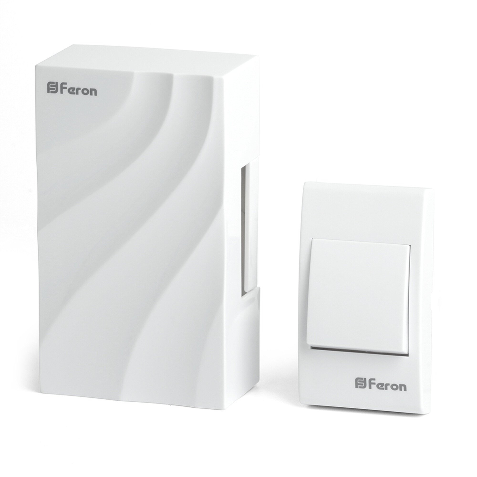 Звонок с кнопкой электромеханический проводной, 230V белый 119х70х37мм, DB-102 Feron