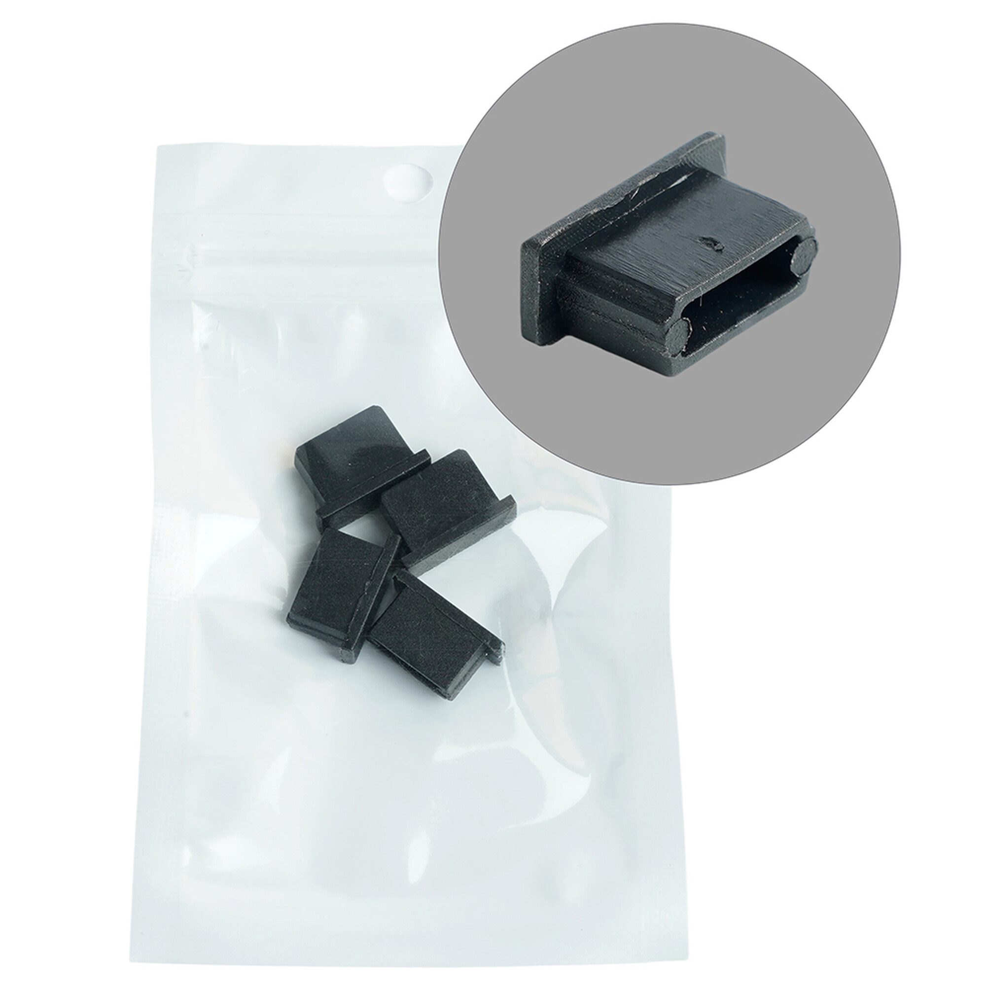 Заглушка черная без отверстия для профиля CAB262, LD238 (комплект 4шт) FERON