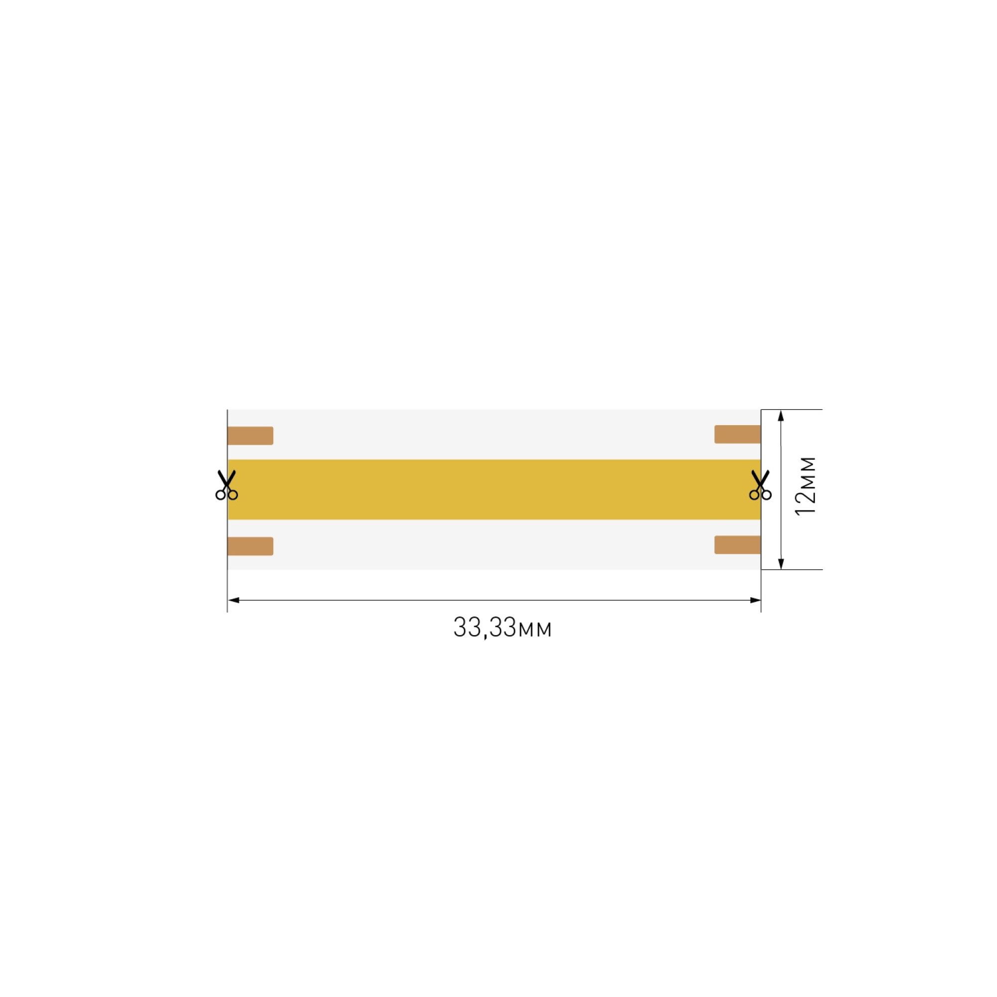 Лента светодиодная 4 в 1 ПРО COB, 840 LED/м, 18 Вт/м, 24В , IP20, Цвет: RGBNW (1м.) SWG 