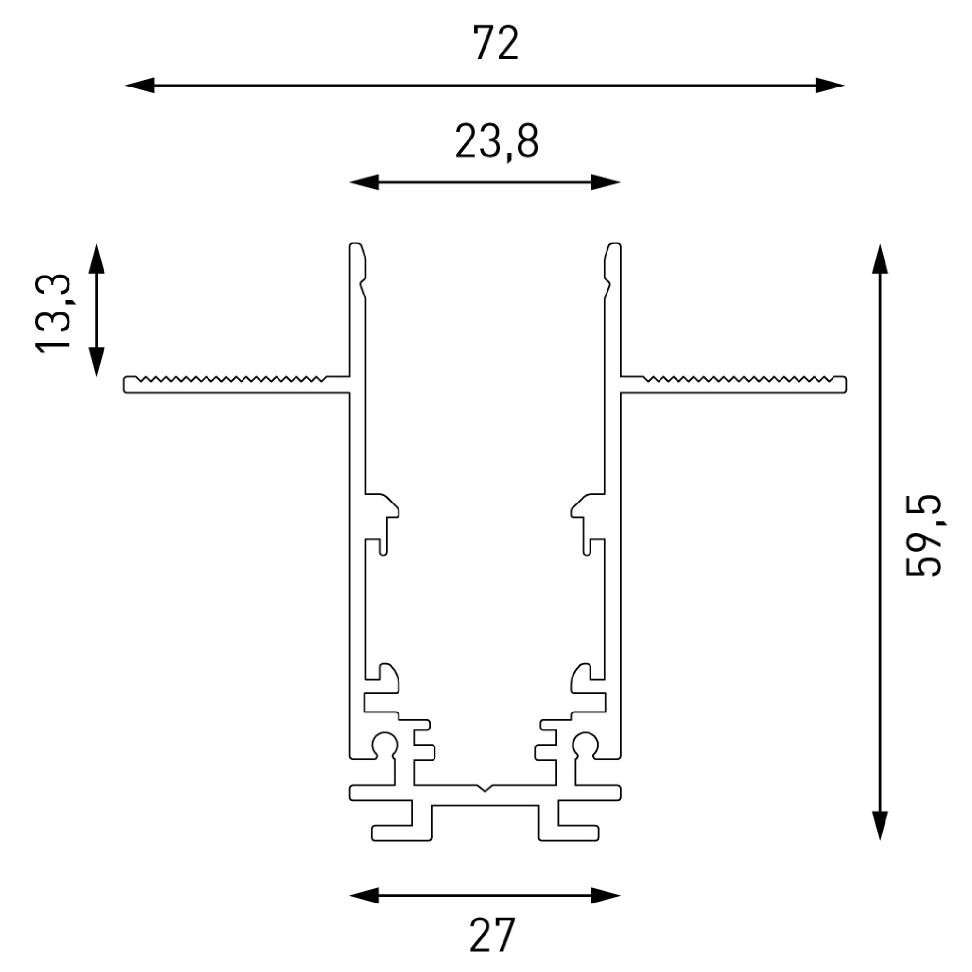 Шинопровод встраиваемый глубокий под гипсокартон, серия SY-LINK, Черный, IP20 SWG