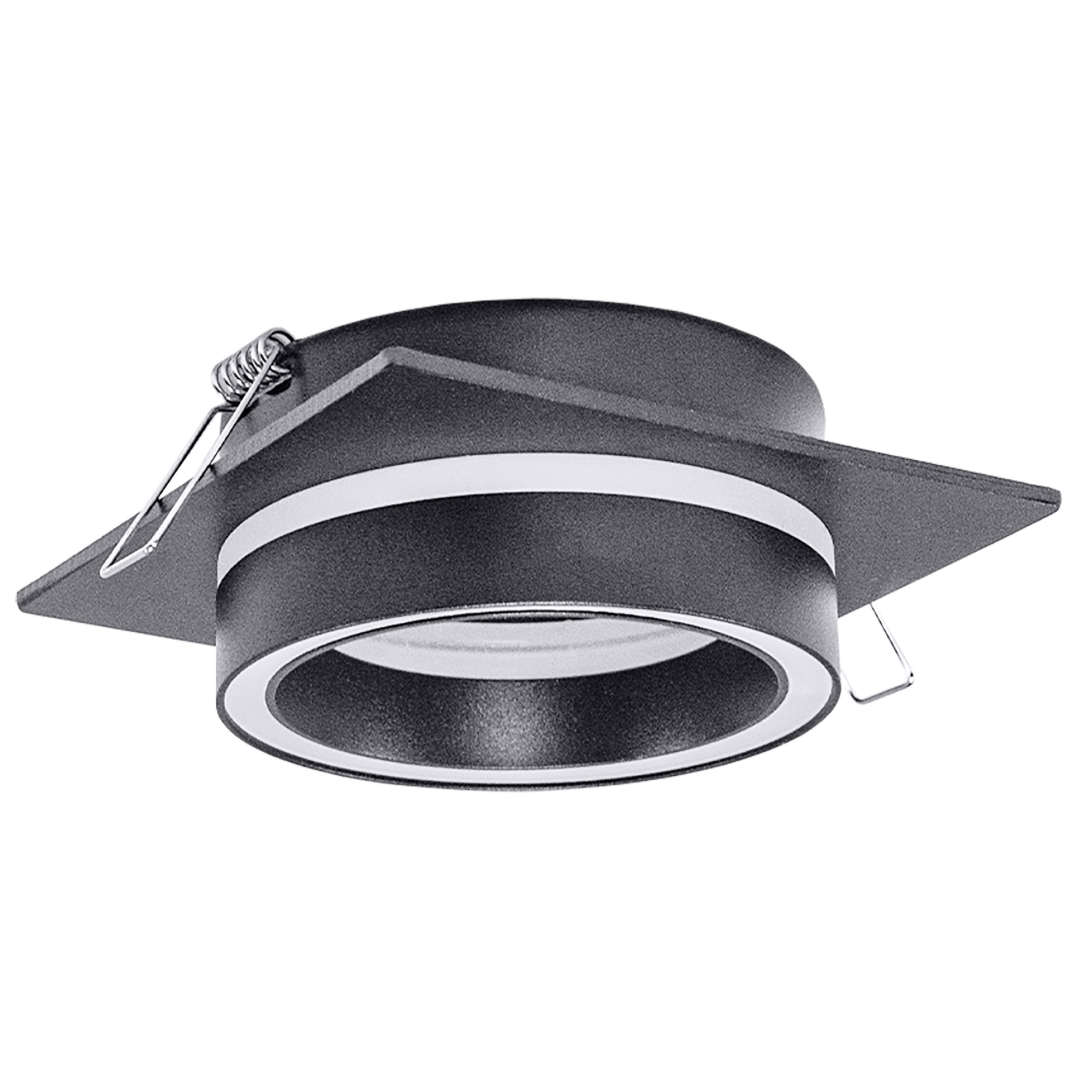 Светильник встраиваемый GX53 с акрилом квадрат 010204 Чёрный SignImpress