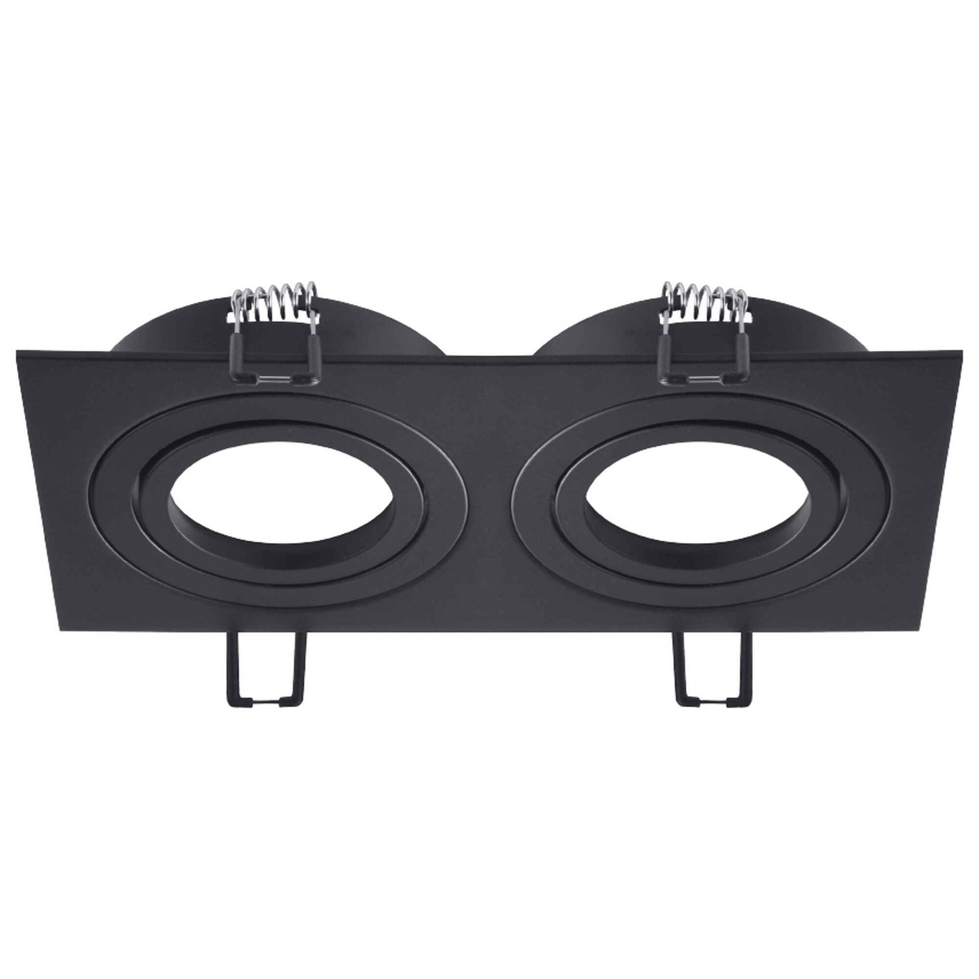 Светильник встраиваемый поворотный GU5.3 (MR16) двойной прямоугольник 010105 Чёрный SignImpress