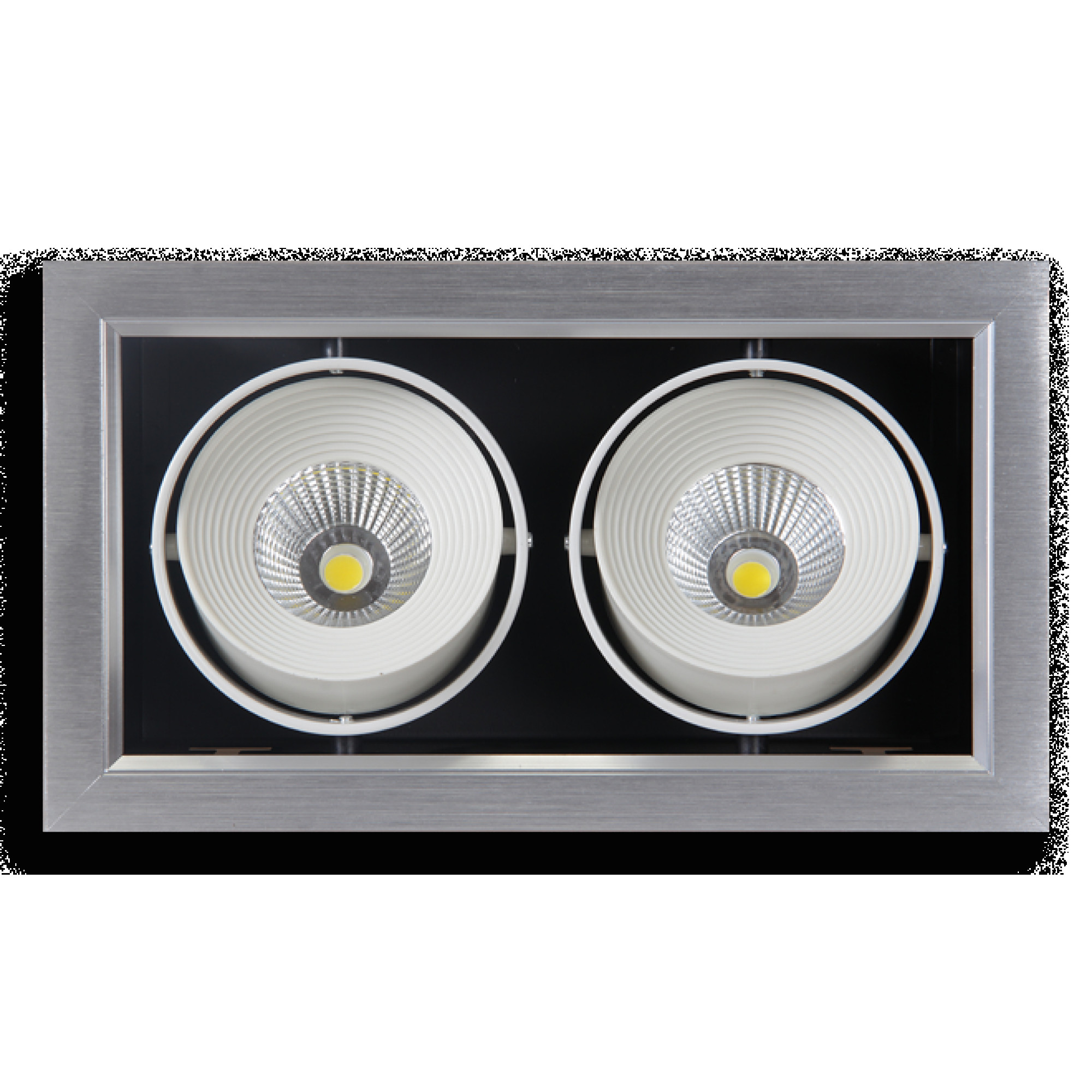 Светильник встраиваемый квадрат поворотный PSP- S 112 2*9W 4000K 24* GREY карданный IP 40 Jazzway