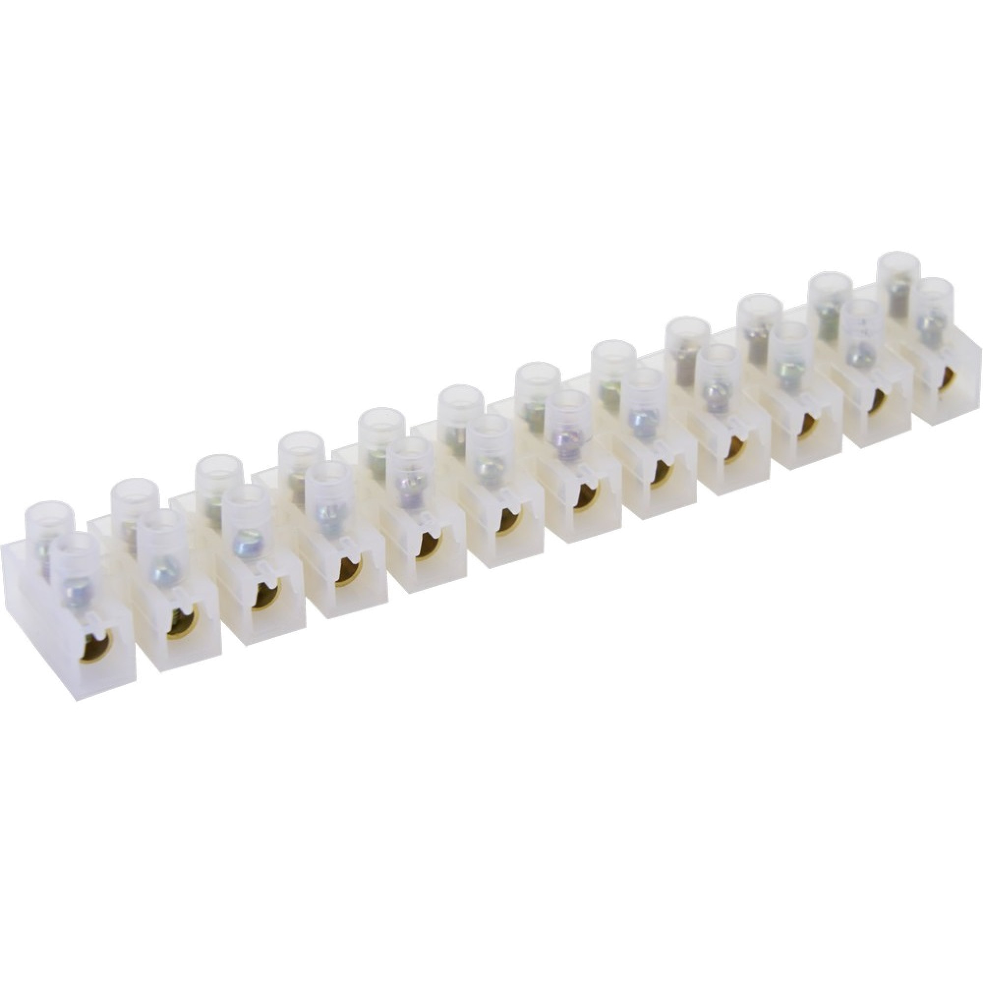Колодка клеммная винтовая, линейка 12 штук, полиэтилен LD227-10A  Feron