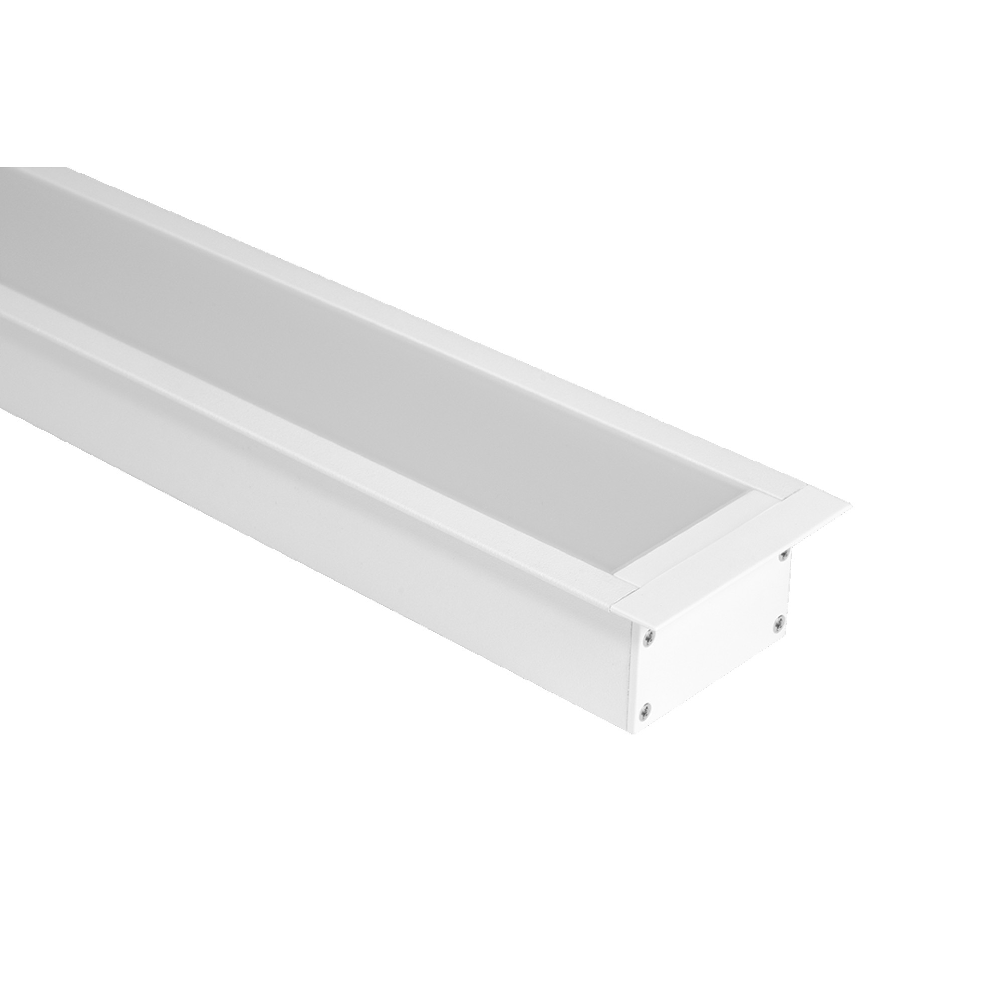 Профиль встраиваемый алюминиевый LE.6332, белый (2.5м) SWG