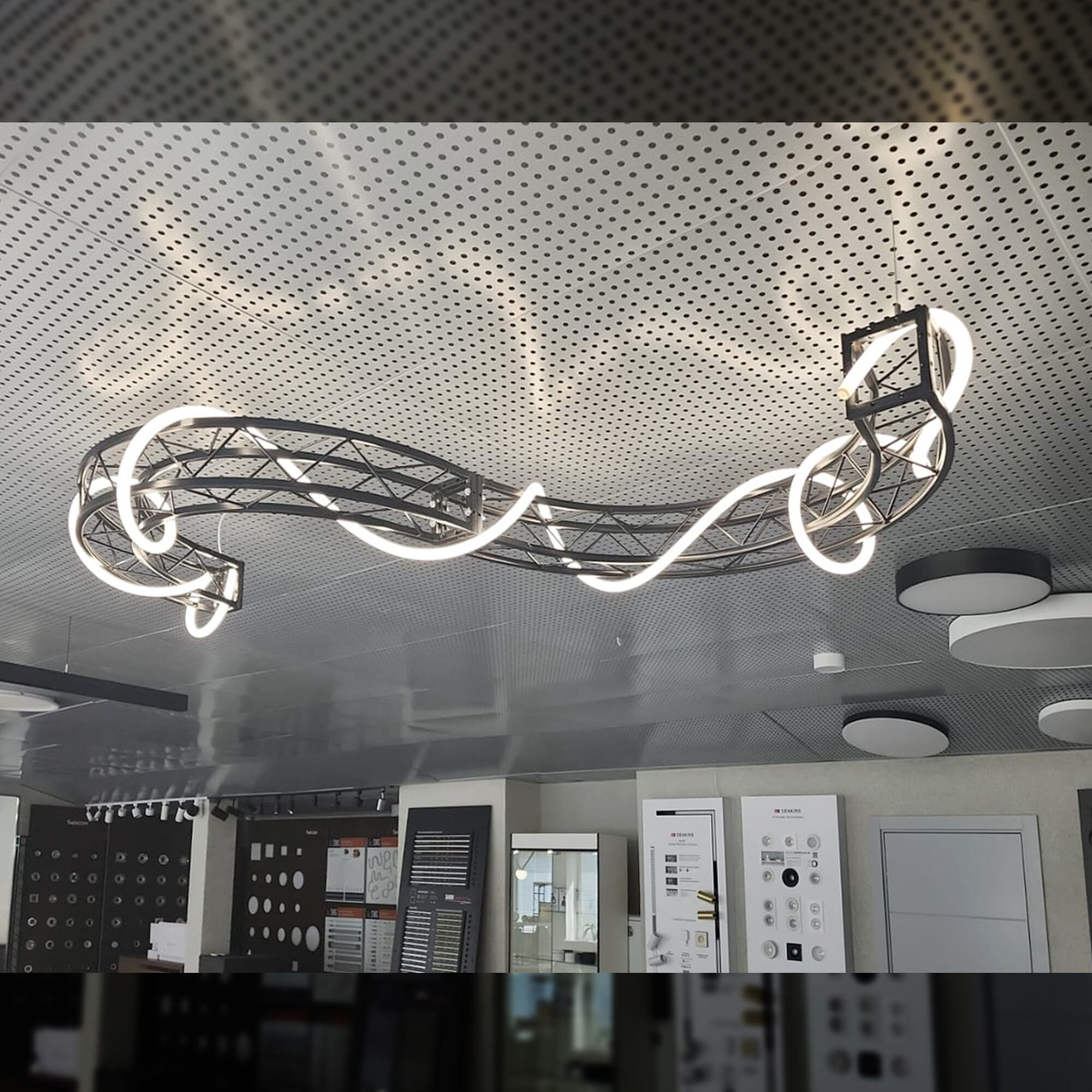 Фермы металл Circle 1/2 12*12*100cm, черный, SignImpress