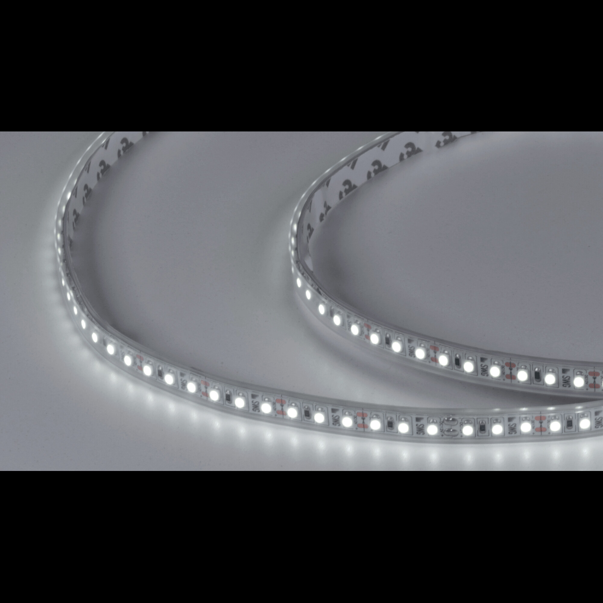 Лента светодиодная стандарт SMD3528 120LED/м 9,6Вт/м 12В IP66 Цвет:Холодный (1метр) 3М SWG
