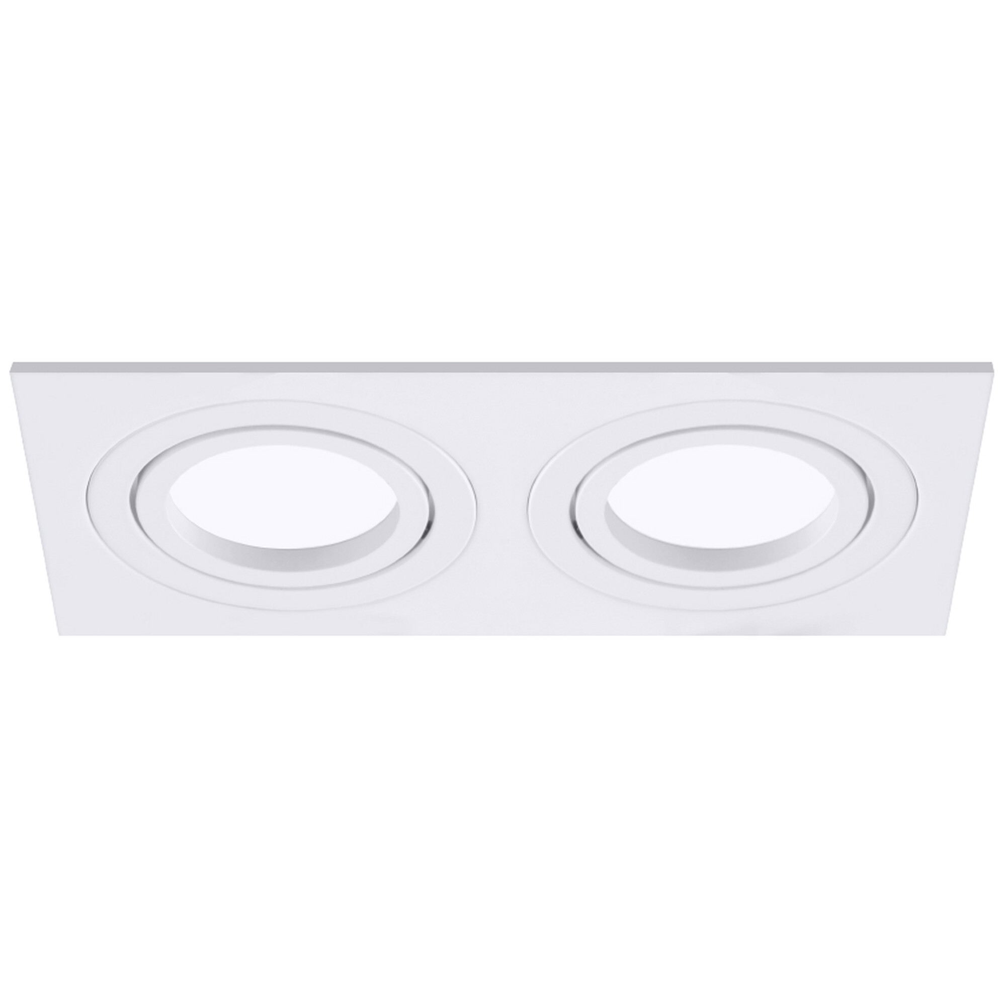 Светильник встраиваемый поворотный GU5.3 (MR16) двойной прямоугольник 010106 Белый SignImpress