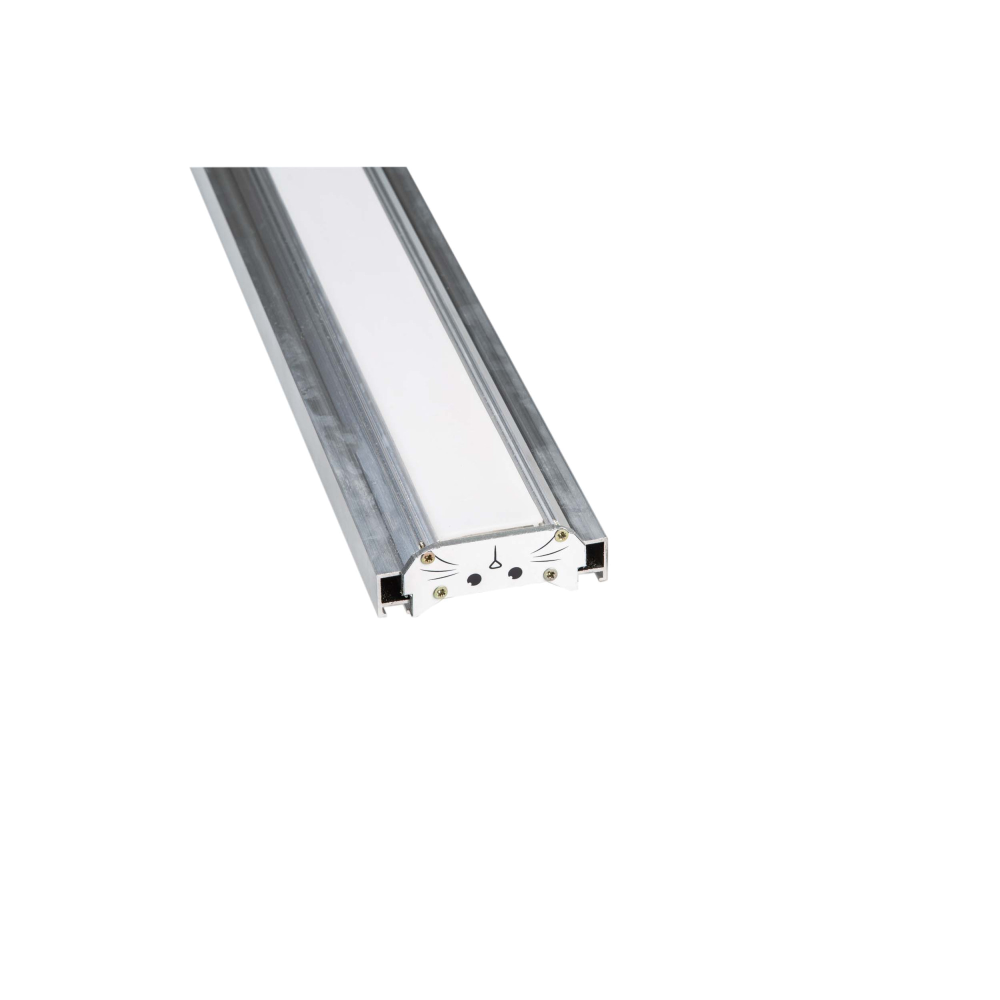 Профиль алюминиевый SWG Pro встраиваемый в натяжной потолок CAT-35, 2000 мм (с экр. и загл.) SWG