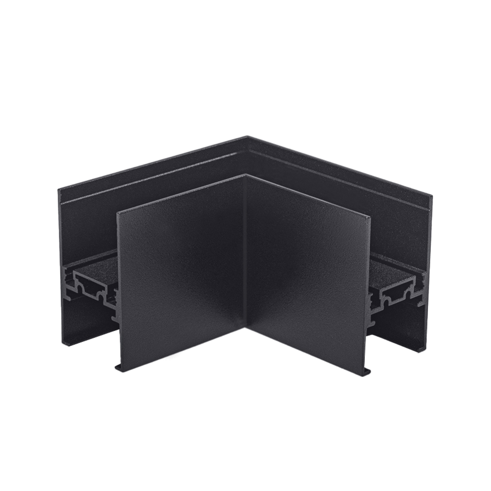 Коннектор угловой 90гр к шинопроводу однофазному магнитному Strength Чёрный SignImpress