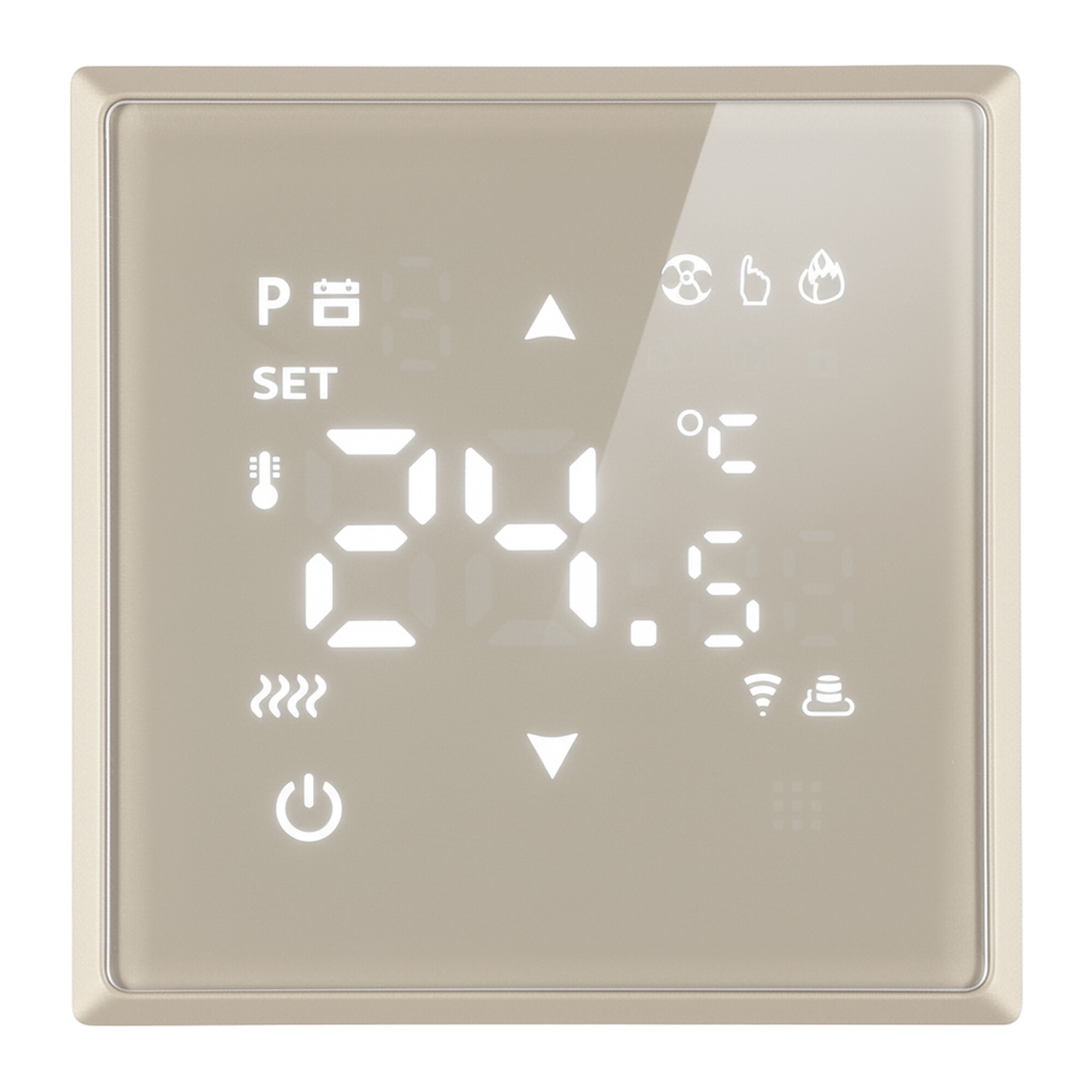 Терморегулятор Wi-Fi (механизм), 250В, 3500Вт, серия Эмили, RSW00-5119-08, кашемир, soft touch